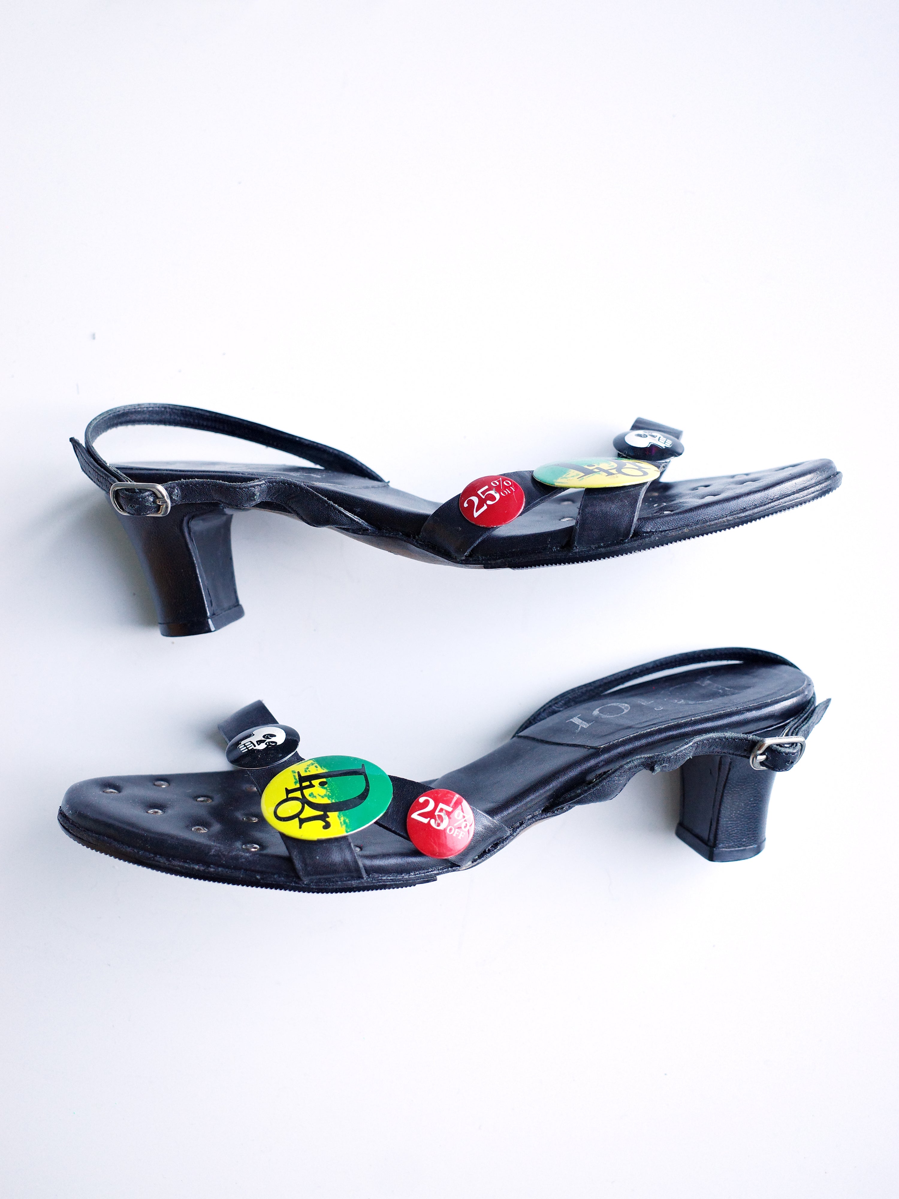 Christian Dior by John Galliano Punk Badge Studded Sandals