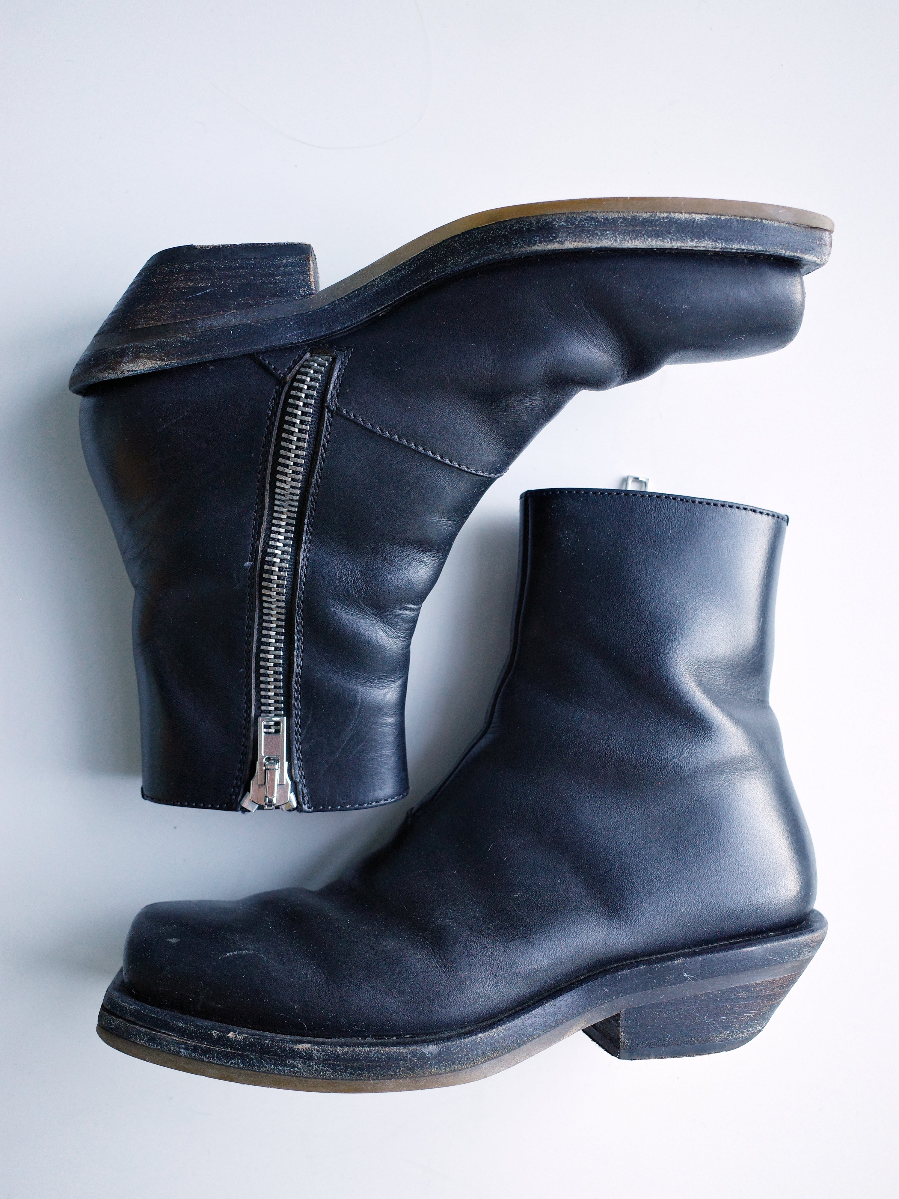 ION by Achilles Ion Gabriel Square-Toe Side-Zip Boots
