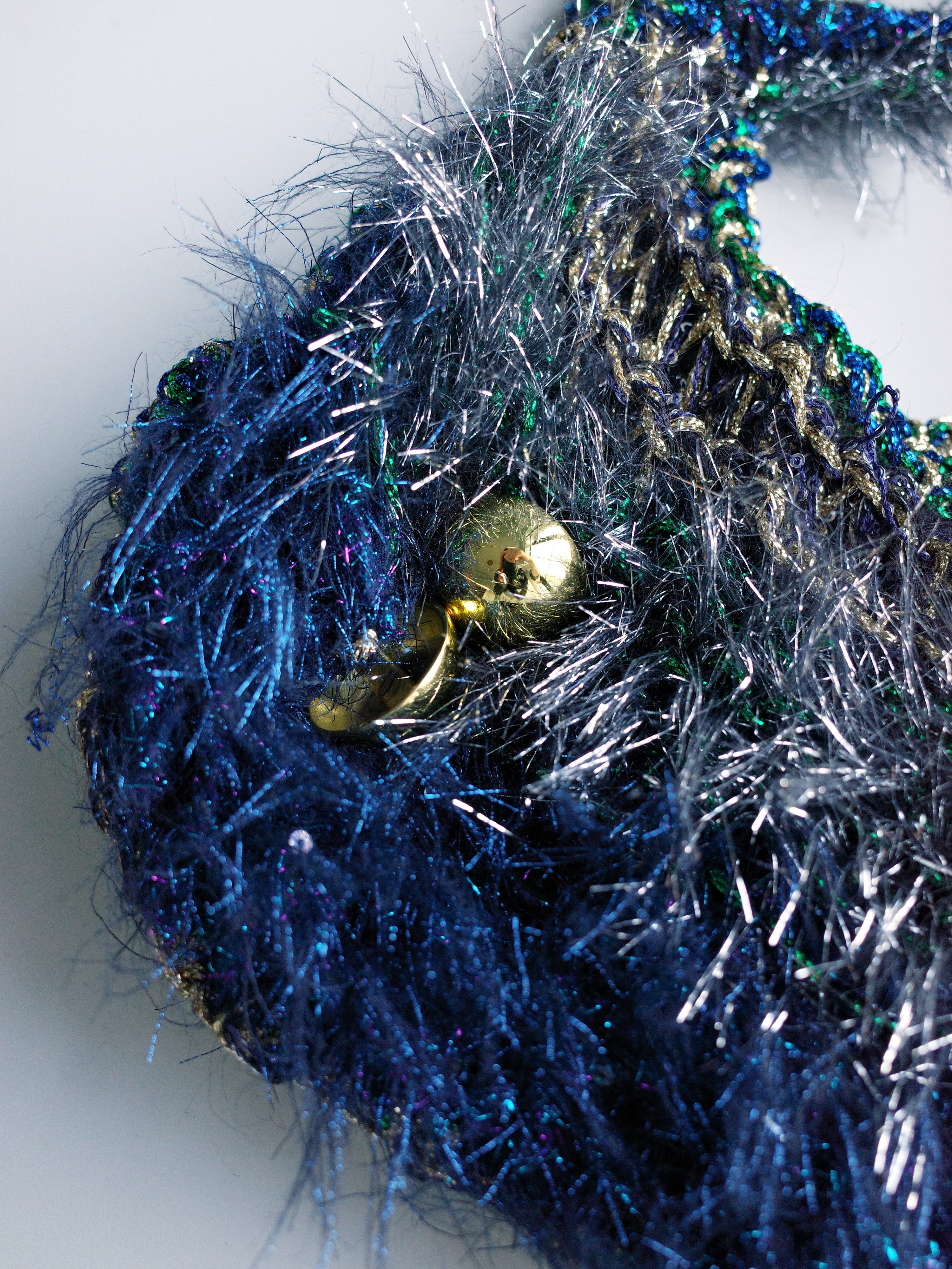 YAONOVA Moss-Metallic Hand-Crocheted Alien Terrain Bag