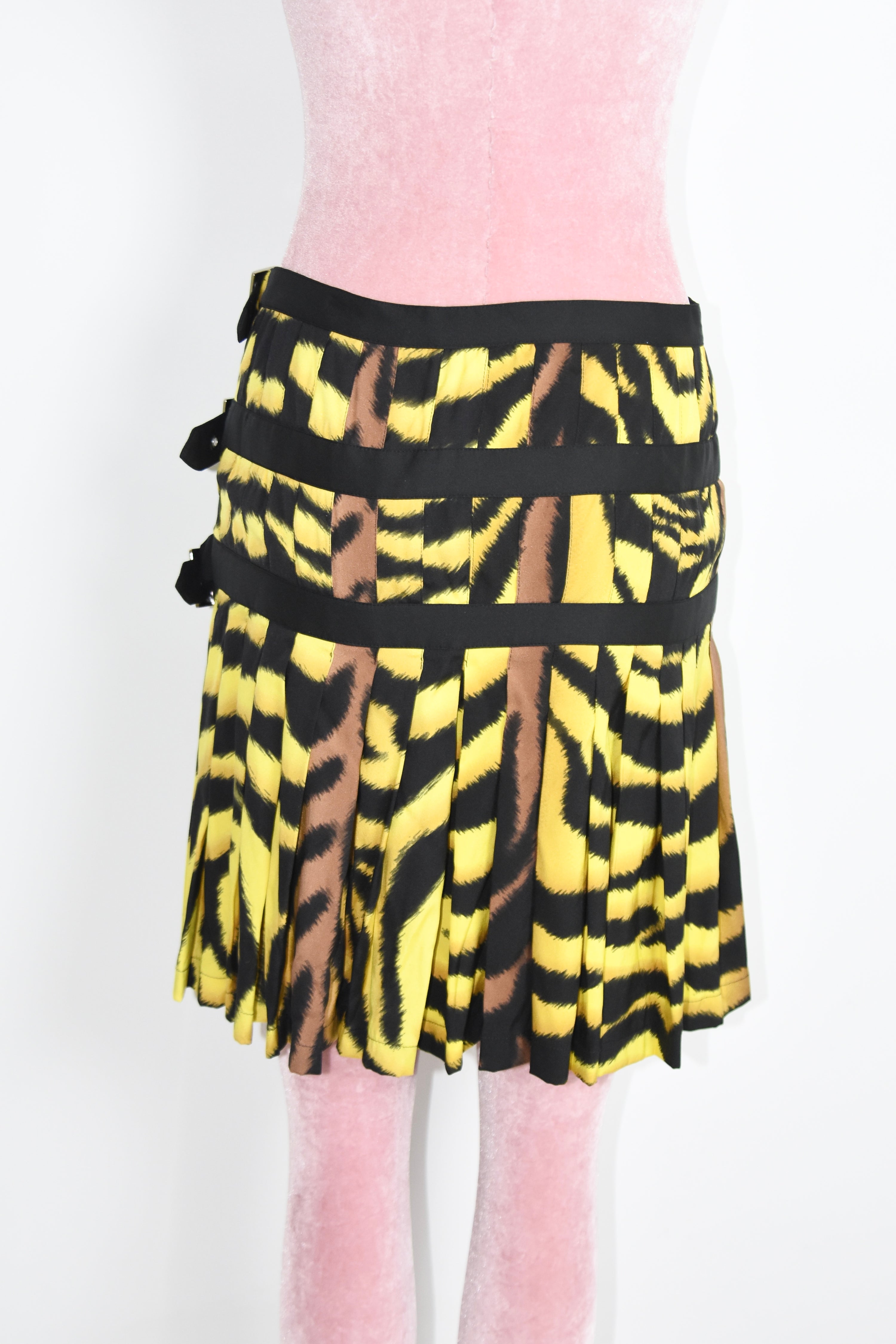 Versace Fall/Winter 2004 Runway Tiger-Print Mini Skirt