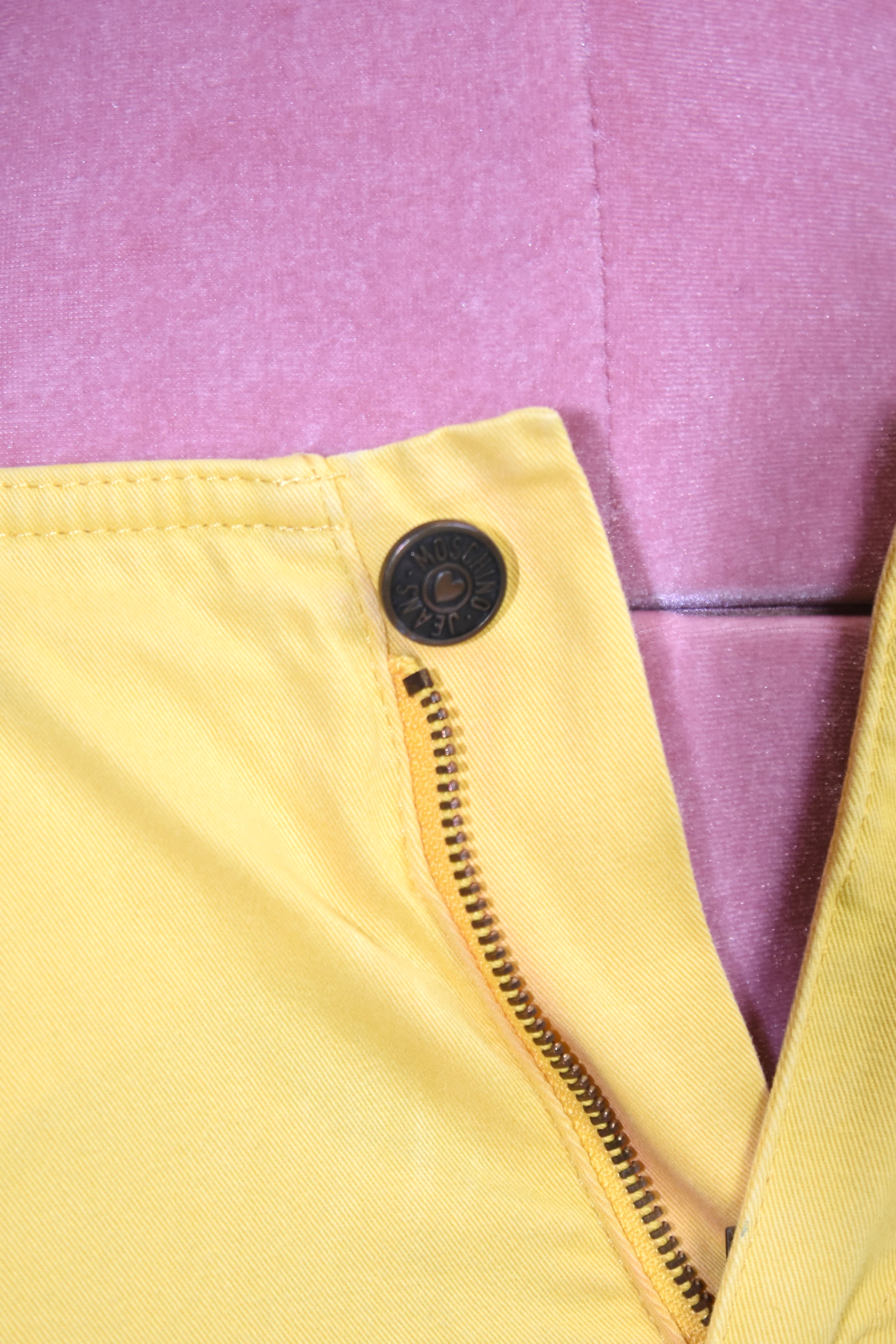 Moschino Jeans Yellow Peace Denim Pants