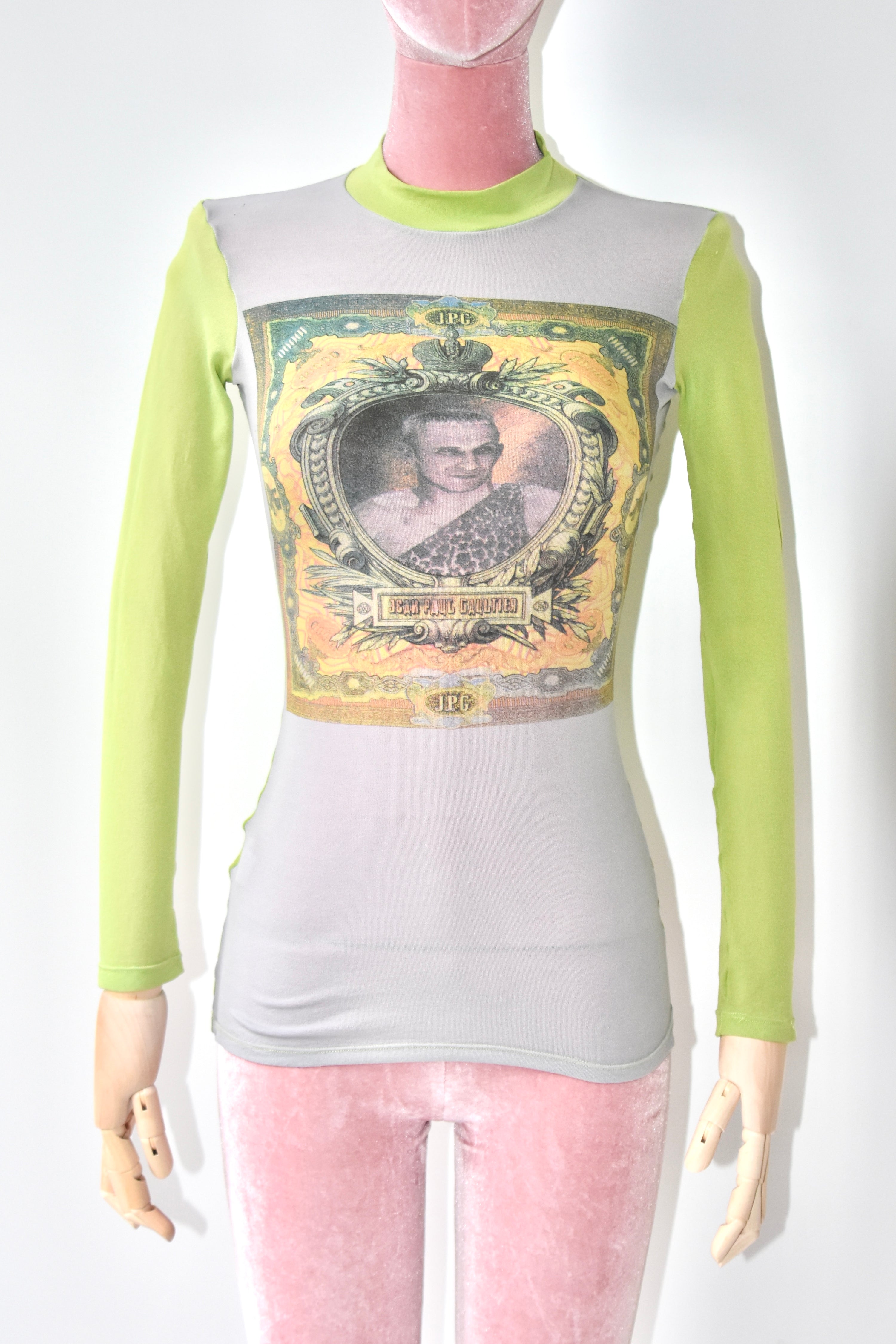Jean Paul Gaultier Vintage Portrait Mesh Top