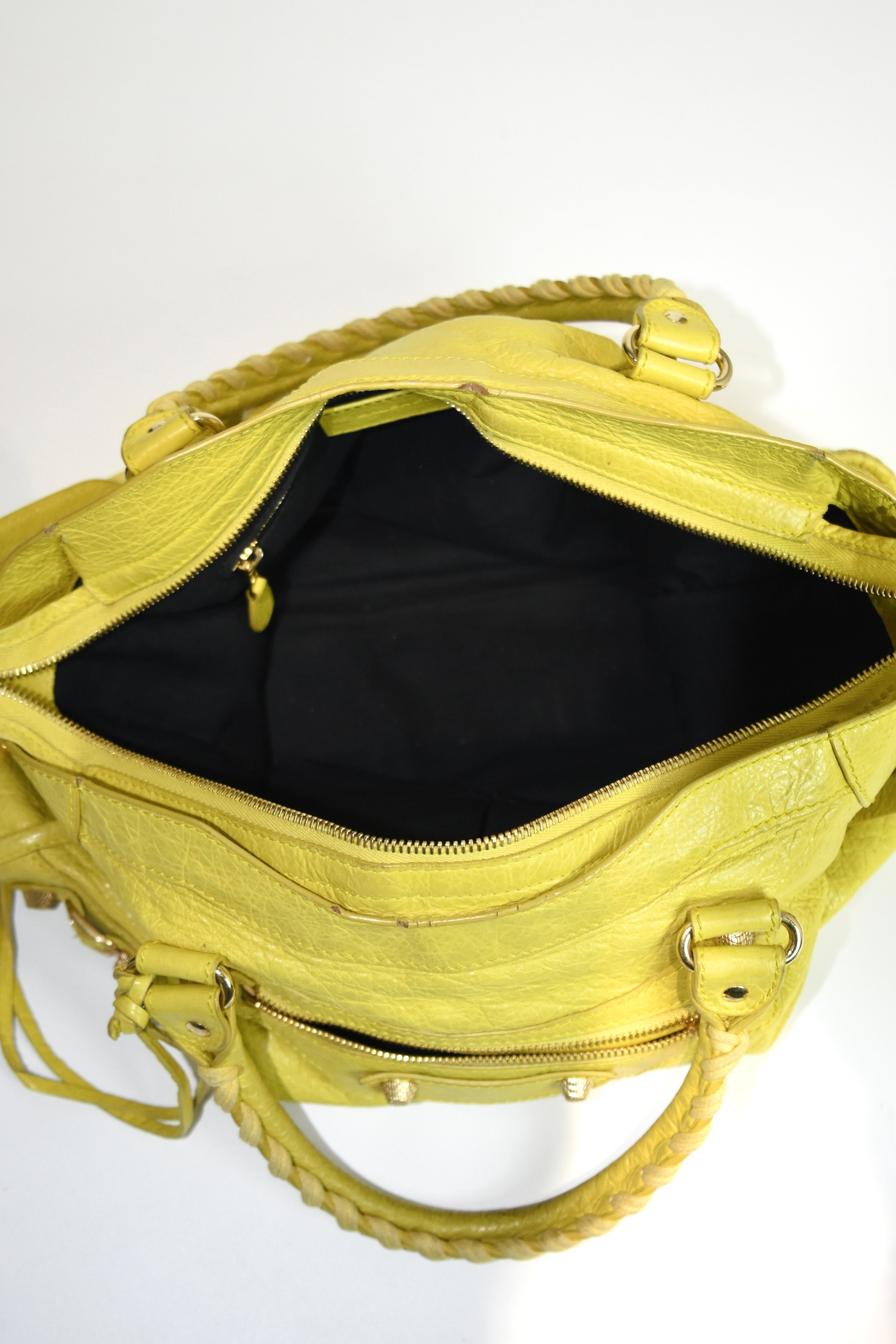 Balenciaga Bright Yellow Medium City Bag
