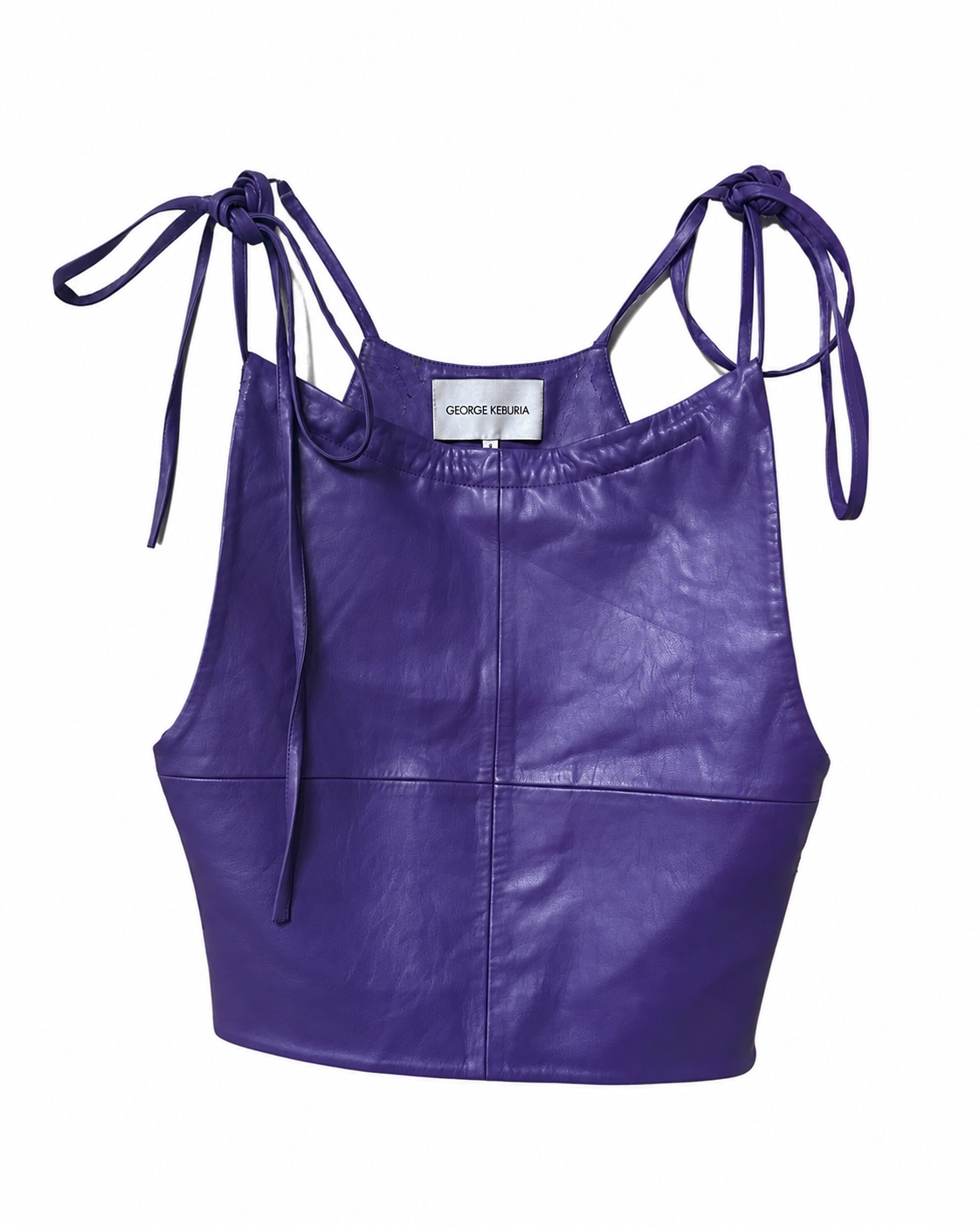 George Keburia Purple Adjustable-Strap Top & 1200AM Wide-Leg Trousers Set