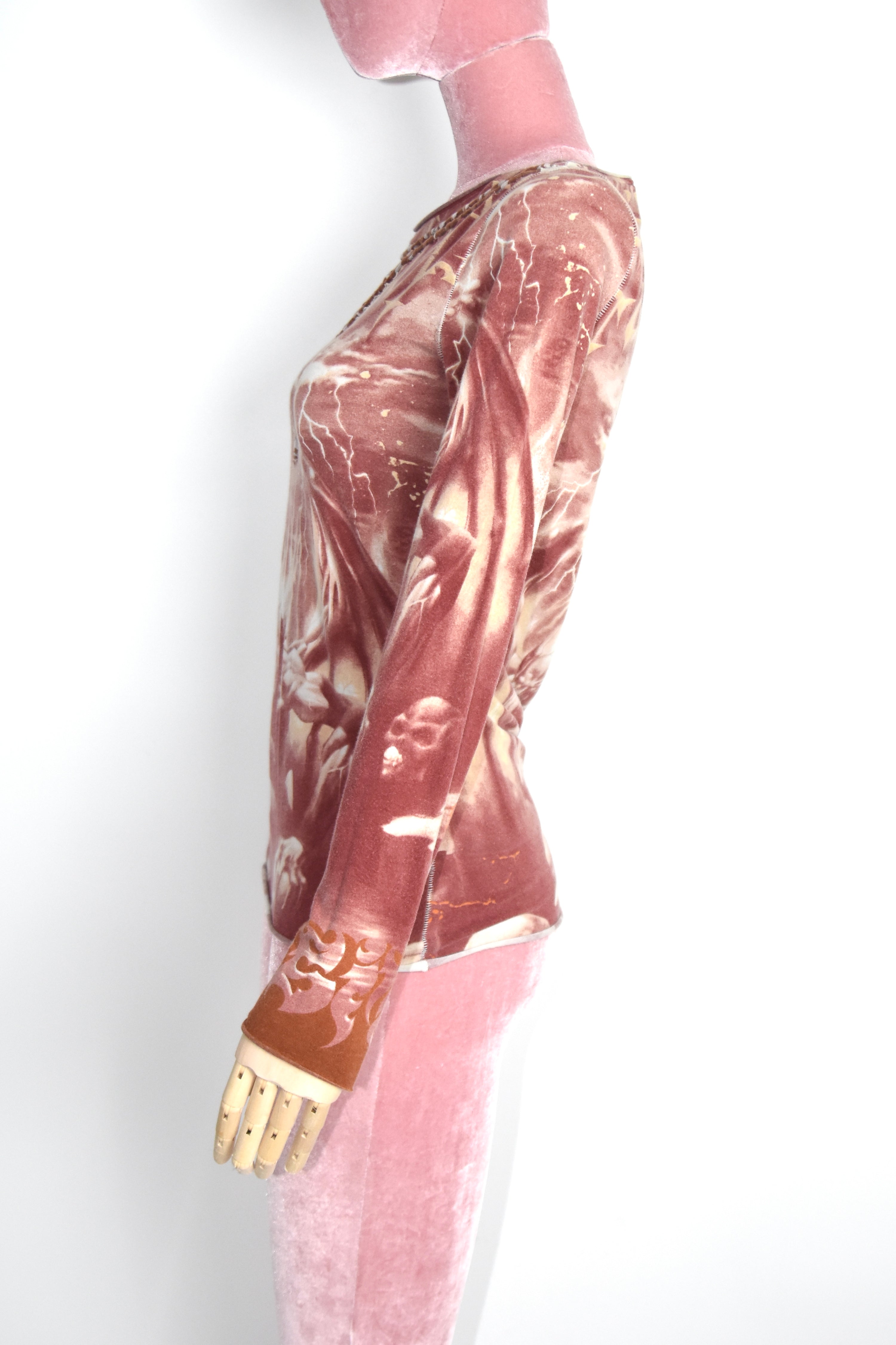 Jean Paul Gaultier Satanic Inferno Mesh Top