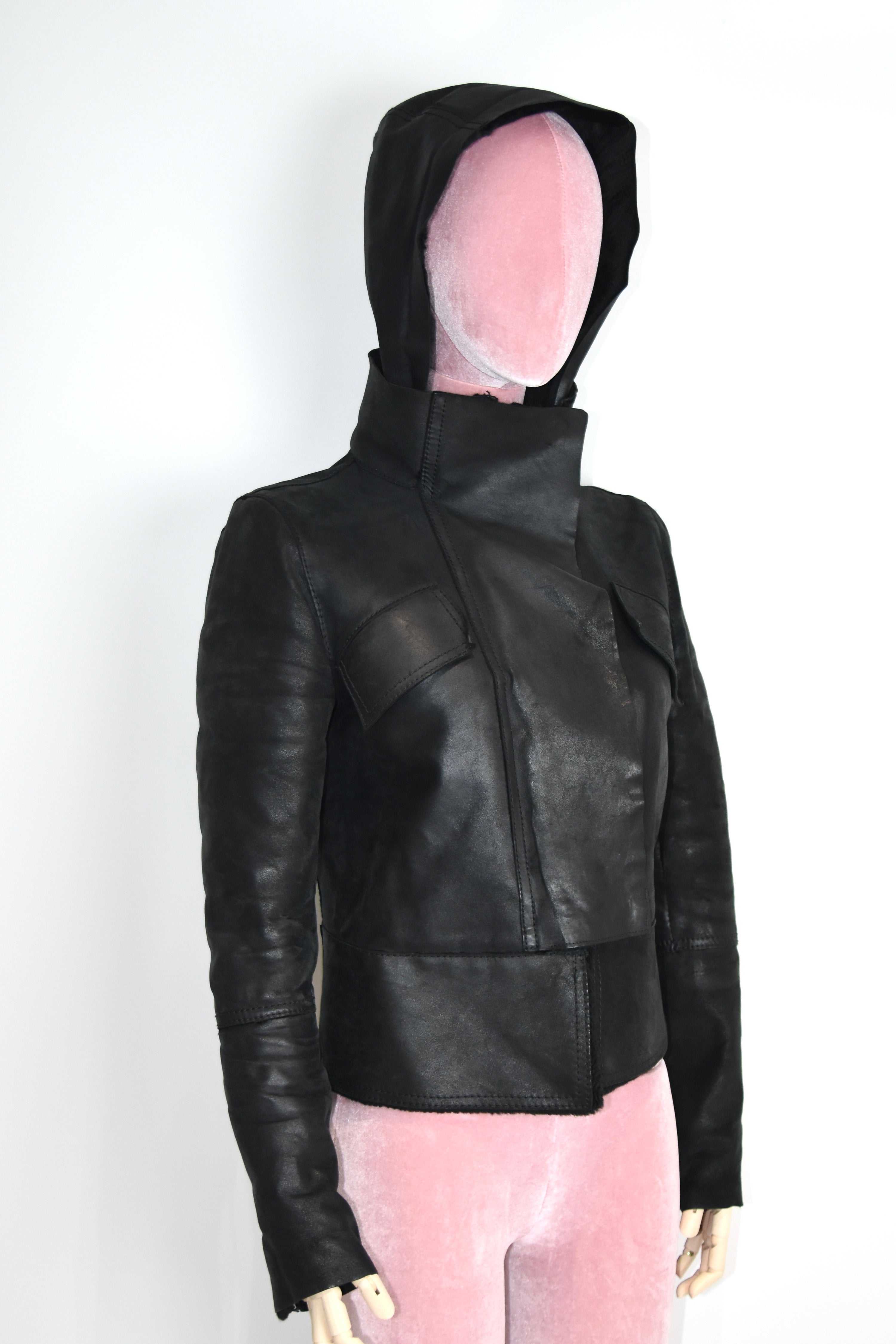 Gucci by Tom Ford Hooded Shearling Leather Jacket