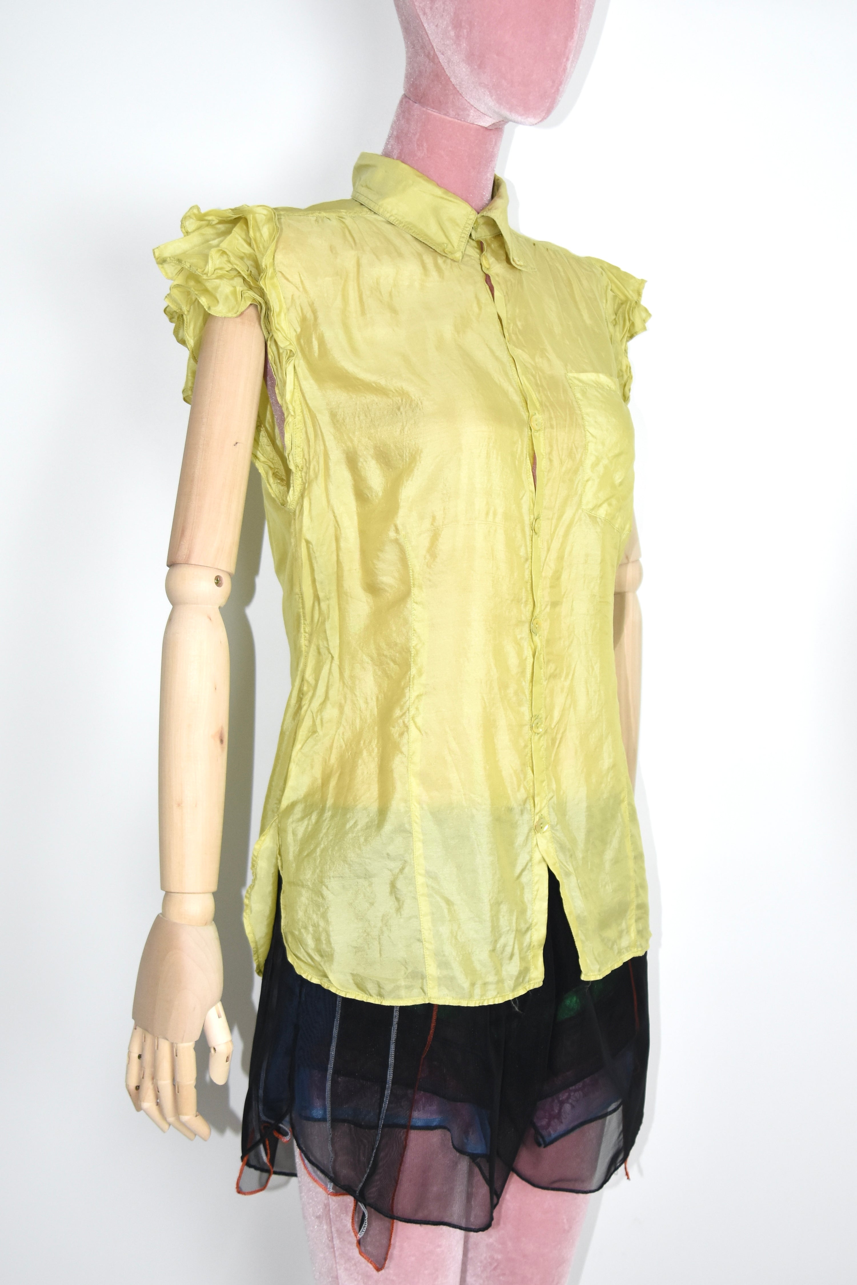 Jean Paul Gaultier Sheer Ruffle Shirt