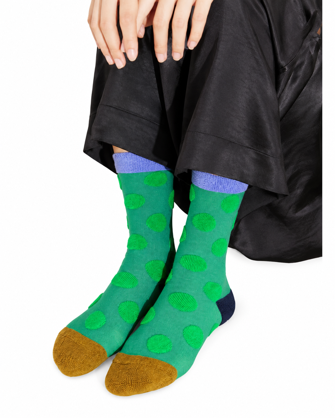 Curated Designer Stock Colorful Polka Dot Sock Bundle — 9-Pair Set