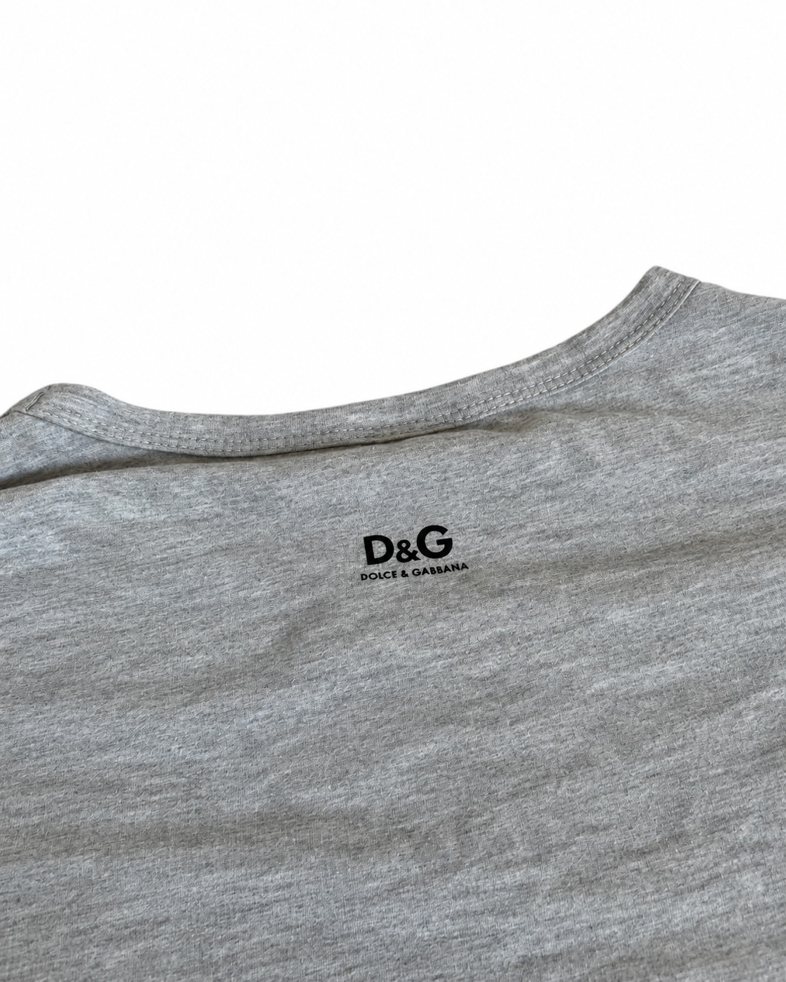 Vintage D&G Dolce & Gabbana “ONE AND ONLY” Slogan T-Shirt – Rare 00s Grey Graphic Tee | Unisex M