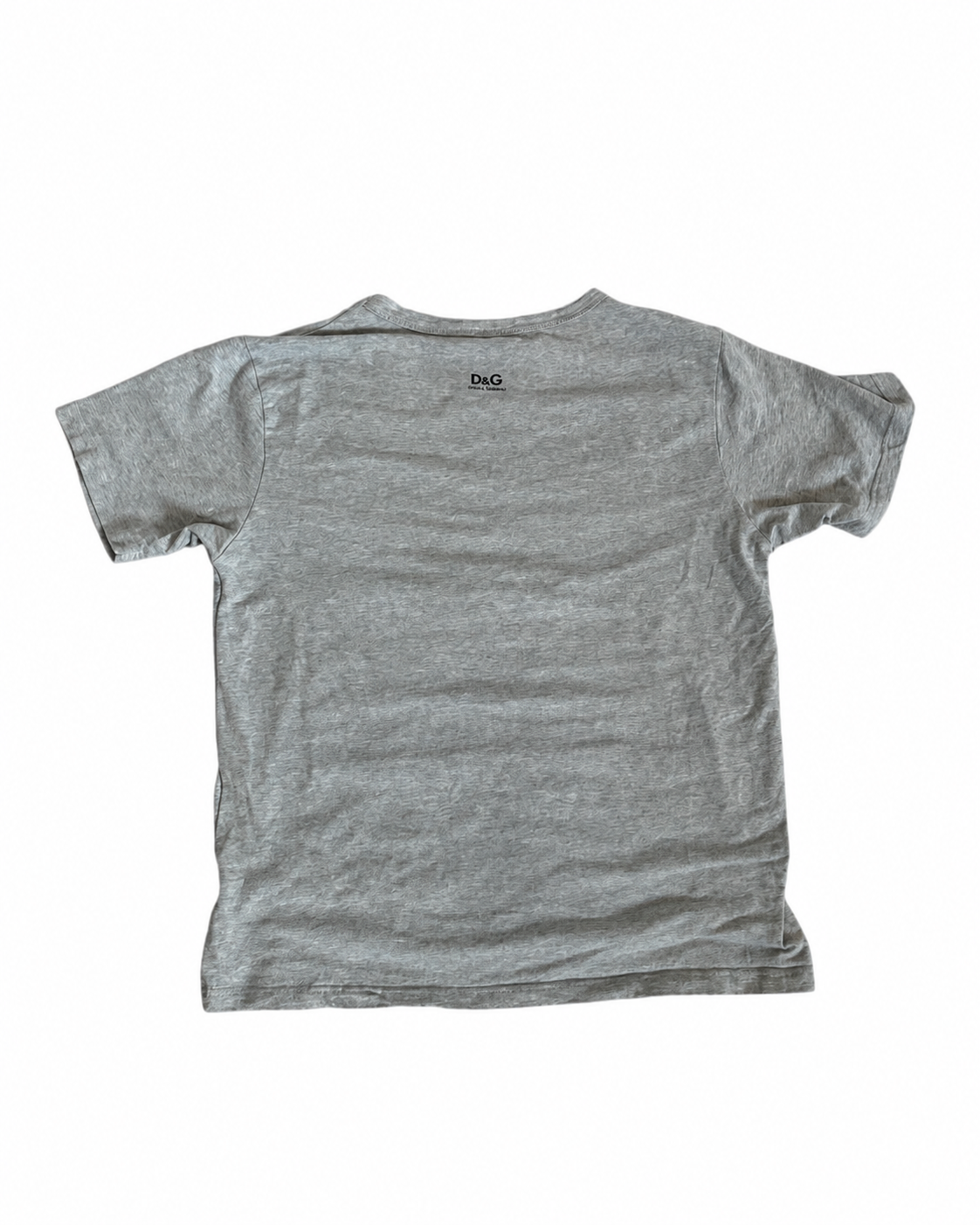 Vintage D&G Dolce & Gabbana “ONE AND ONLY” Slogan T-Shirt – Rare 00s Grey Graphic Tee | Unisex M