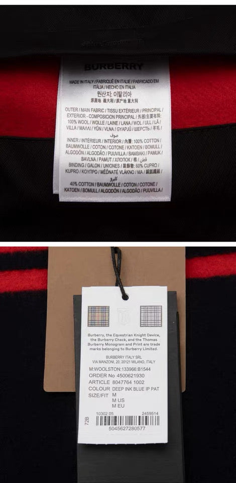 Burberry Deep Ink Blue Wool Duffle Coat – New with Tags