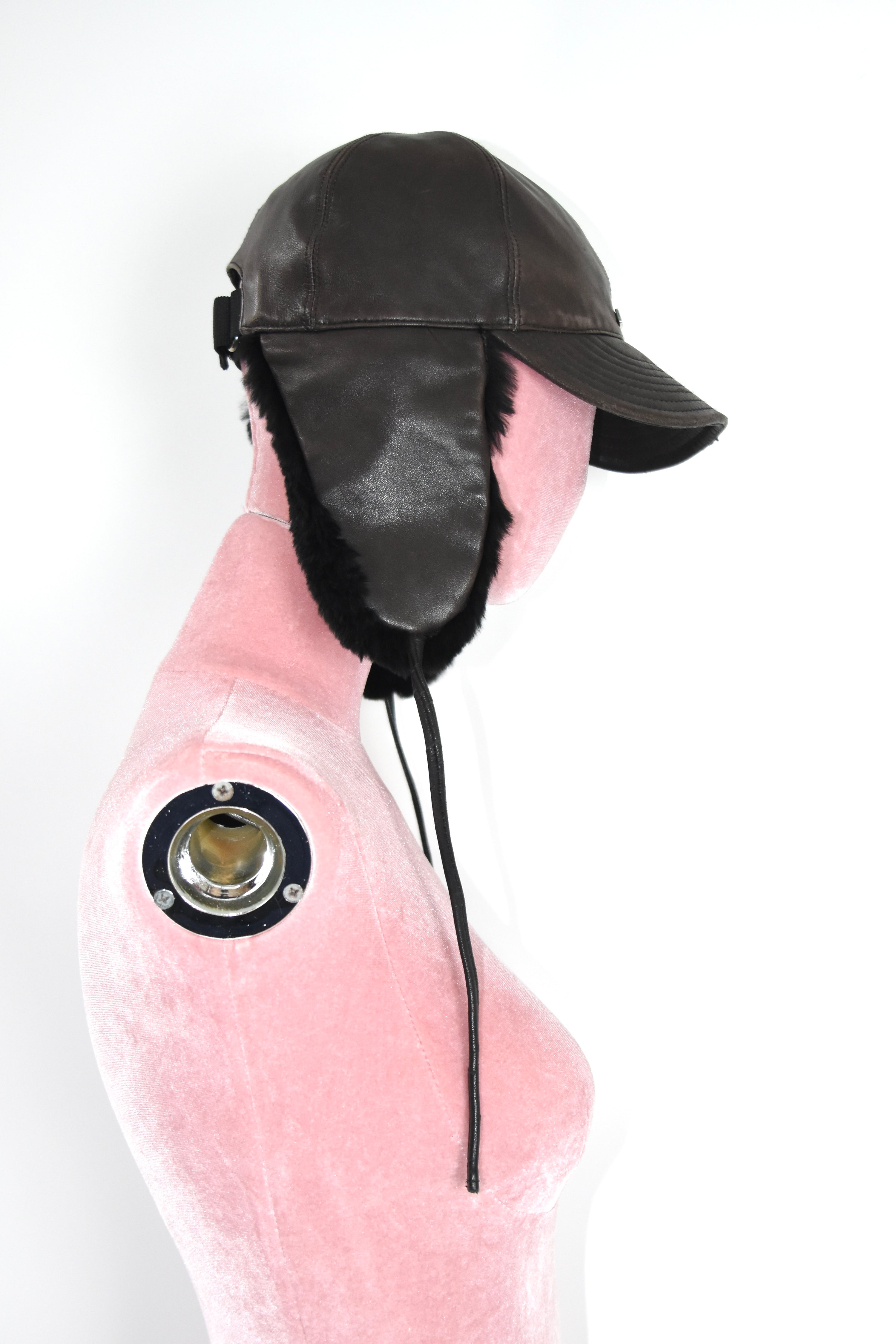 Gucci by Tom Ford Leather Ushanka Hat