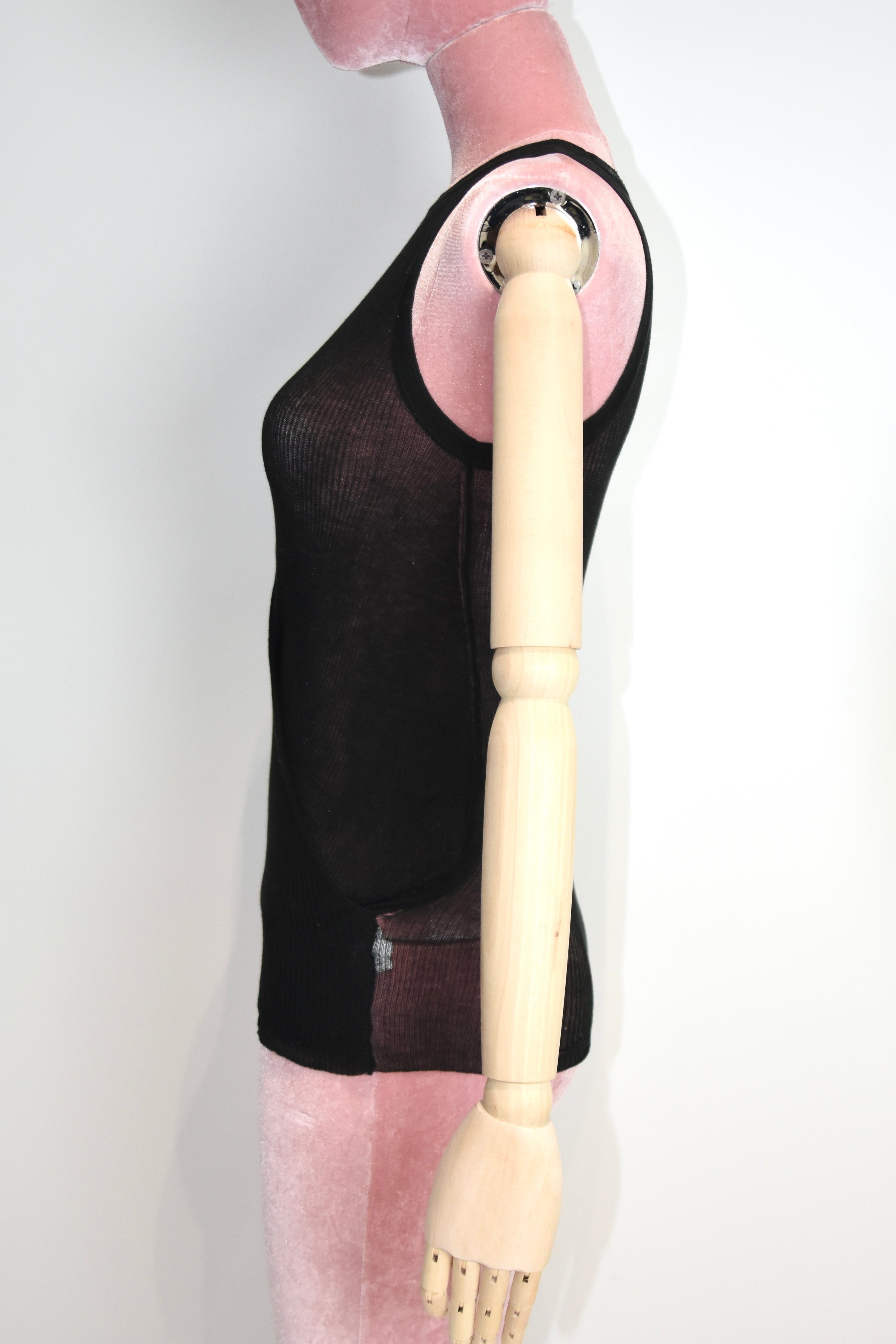 Gucci by Tom Ford Ribbed Sheer Twist Tank Top