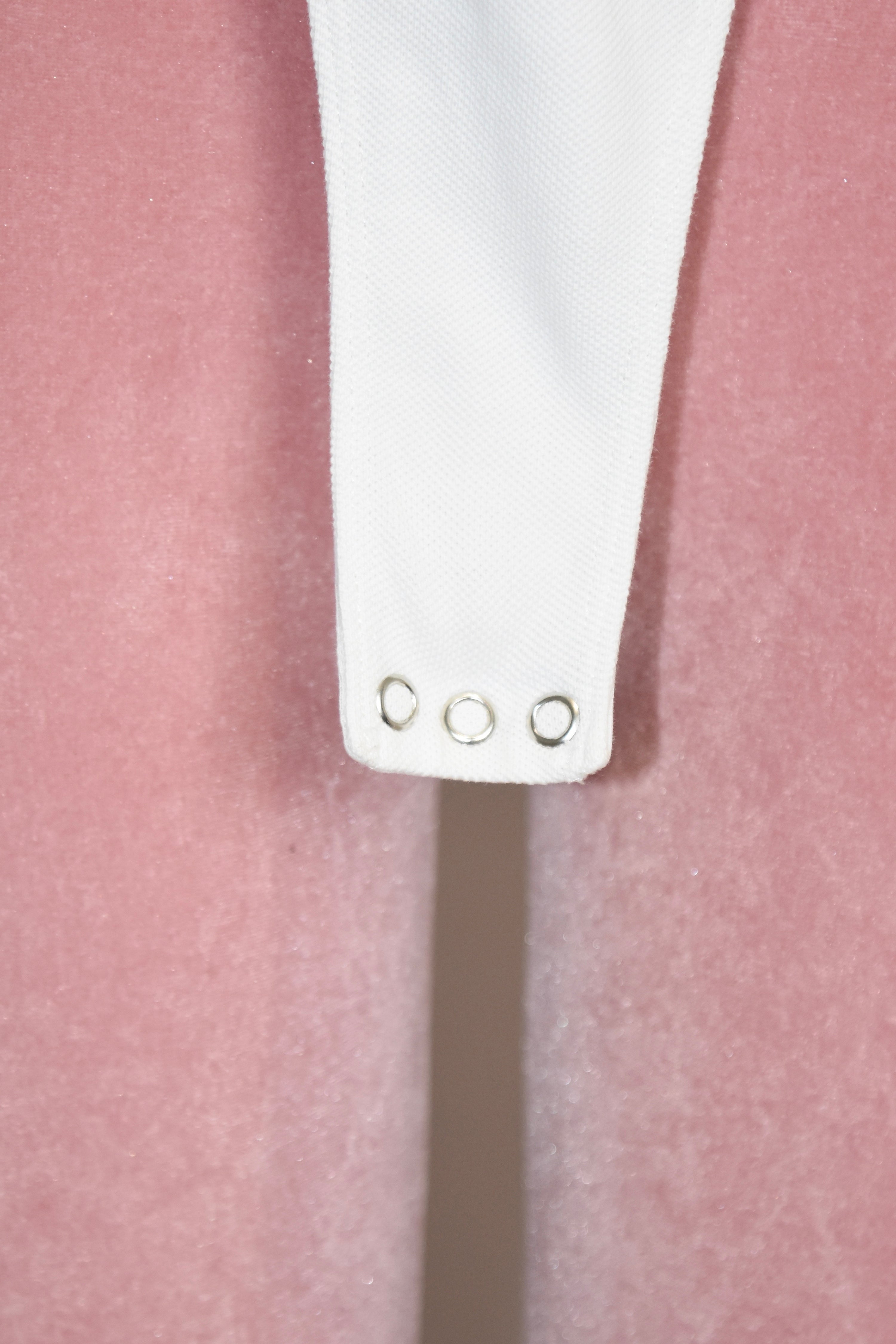 Y/Project Layered Collar Polo Bodysuit – Deconstructed White Cotton Design