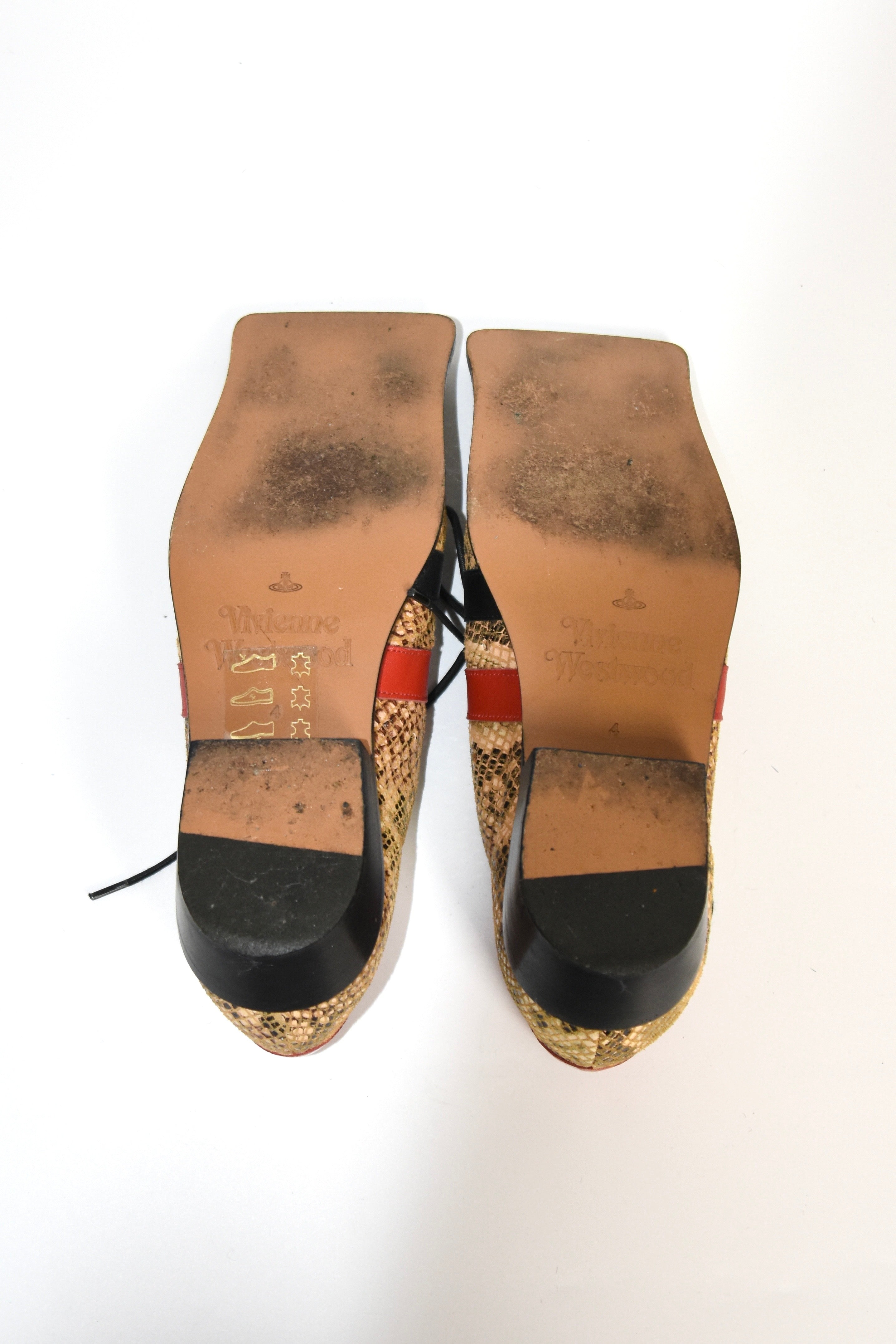 Vivienne Westwood Python Square-Toe Derby Shoes
