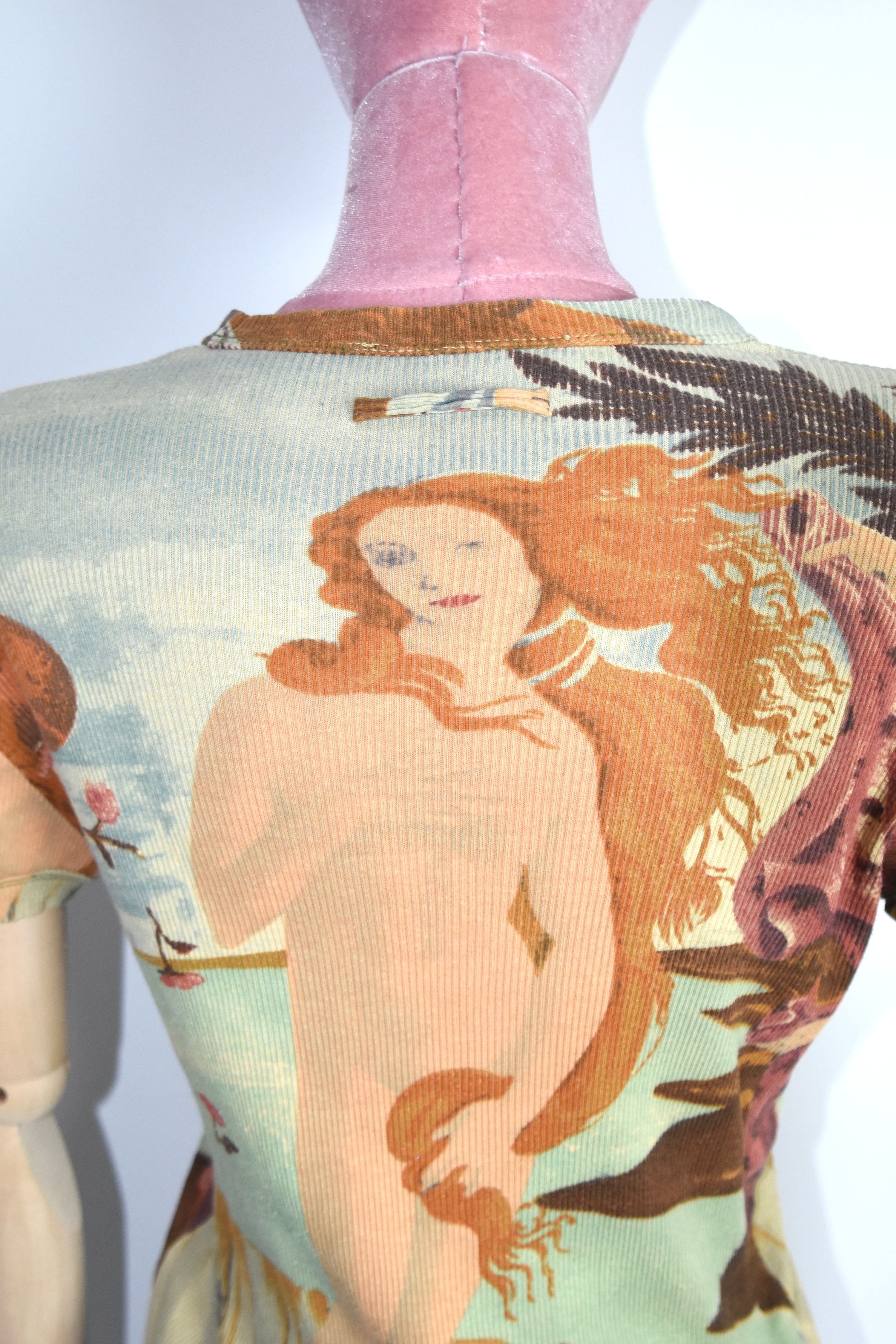 Jean Paul Gaultier Venus Art Print Mesh T-Shirt – Late 1990s Archive Collectible