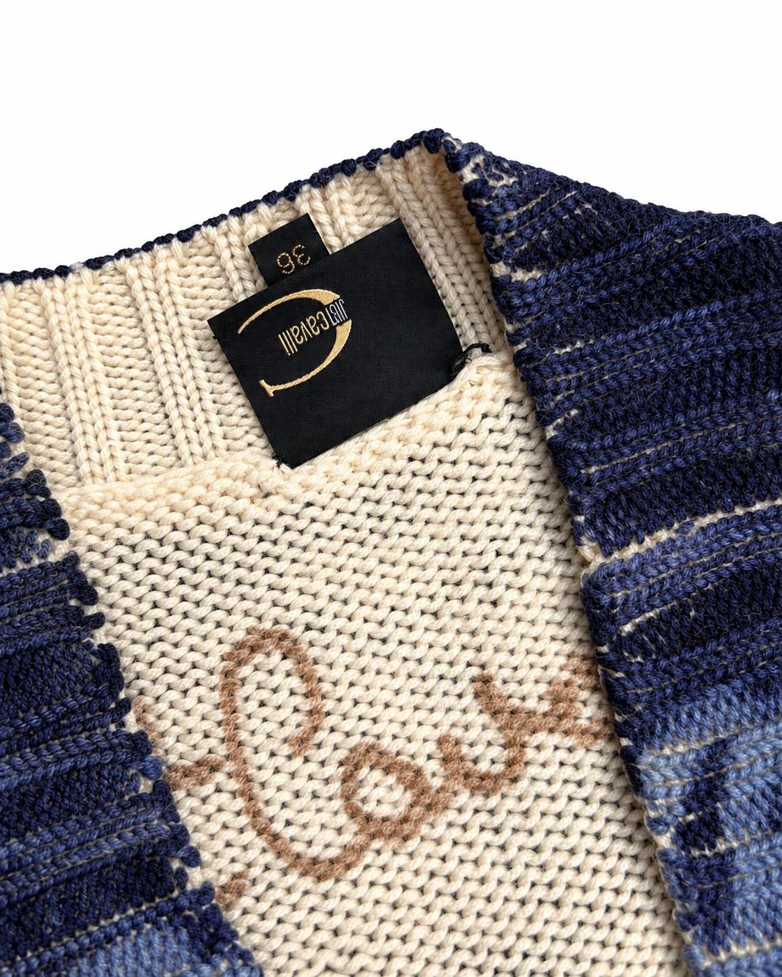 Just Cavalli Rare 3D Floral Embroidered Knit Cardigan