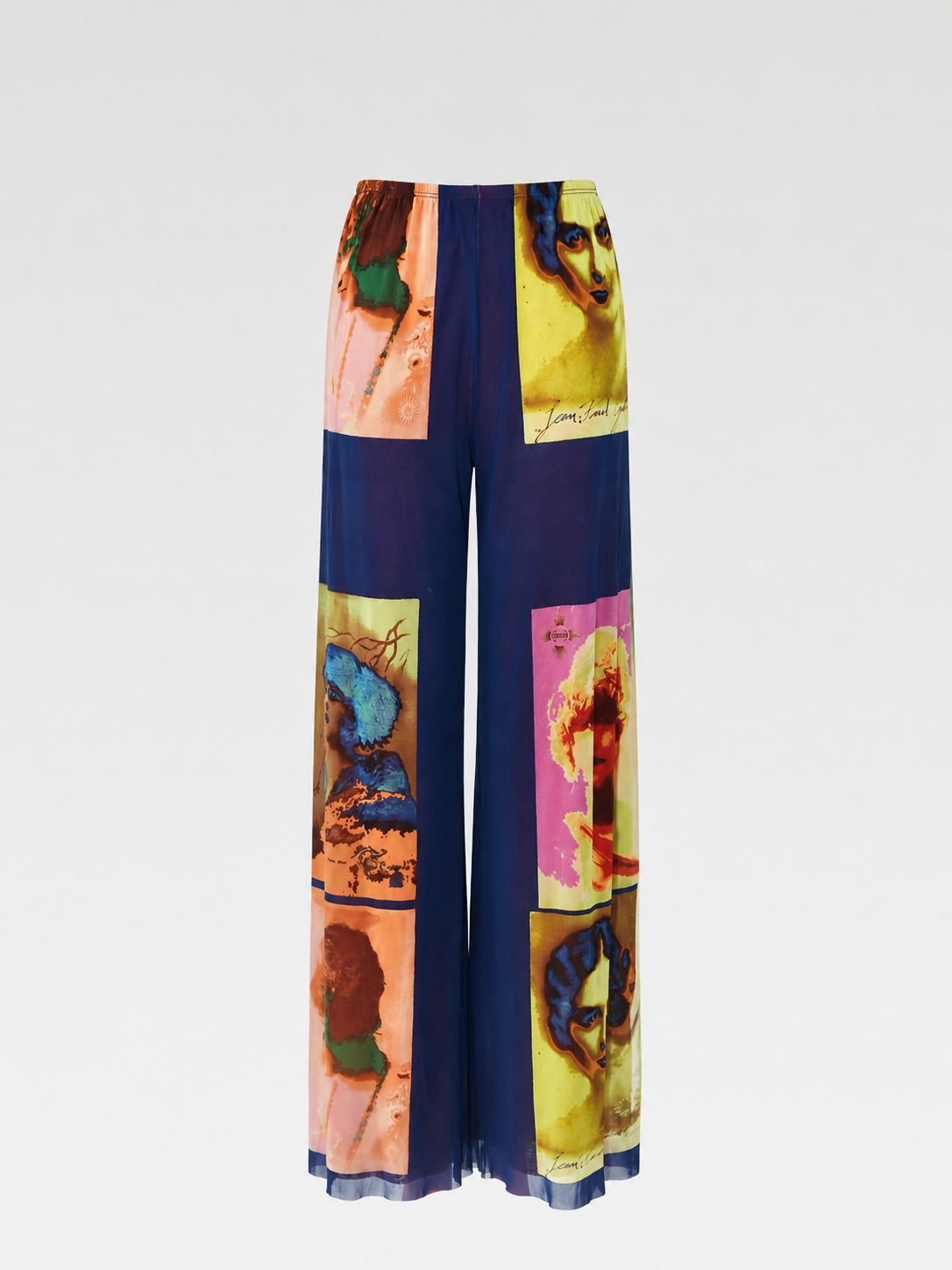 Jean Paul Gaultier S/S 2002 “Portrait Print” Mesh Trousers