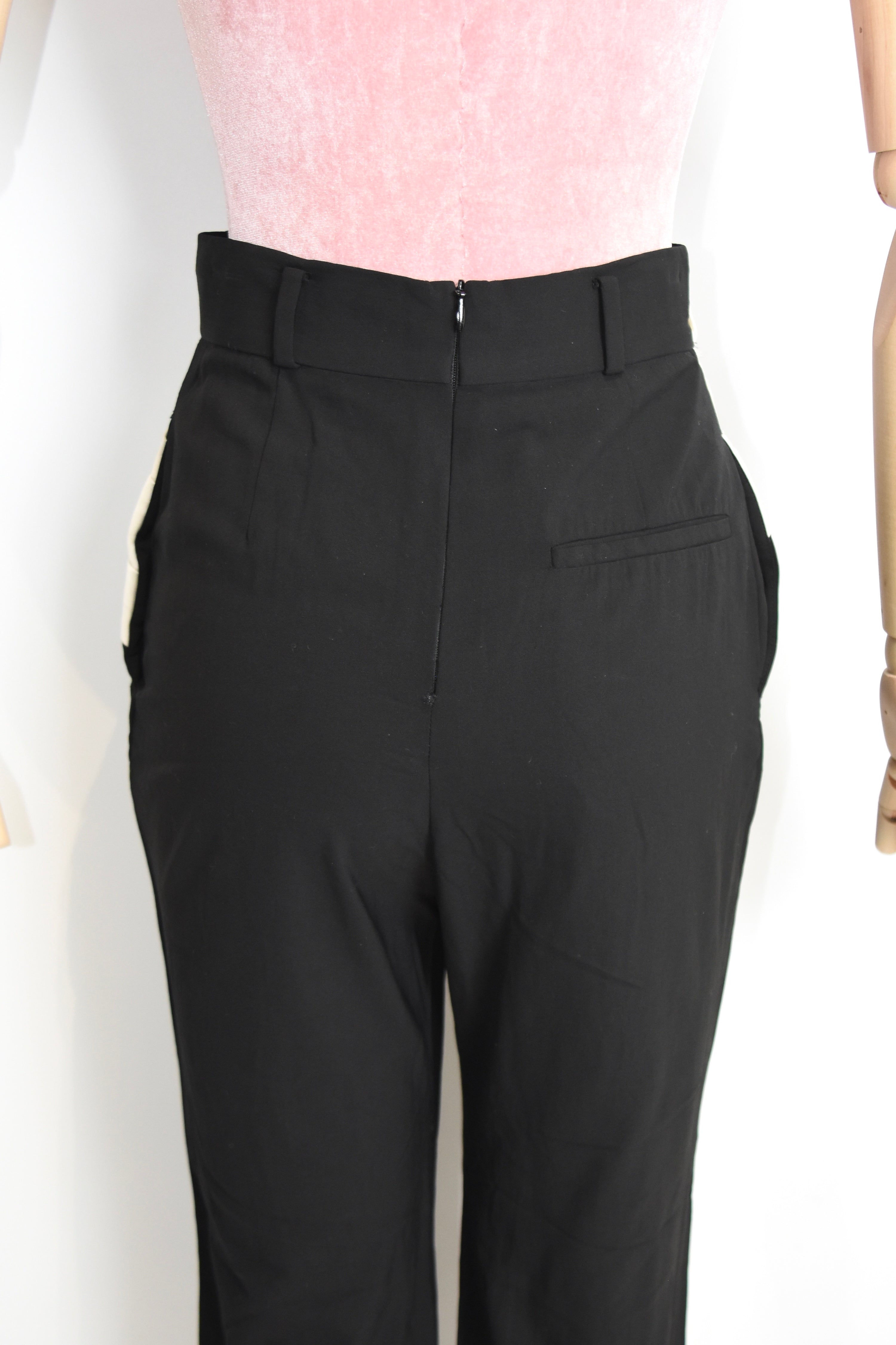 Haider Ackermann Draped Waist Tailored Black Trousers – Sculptural Avant-Garde Designer Pants