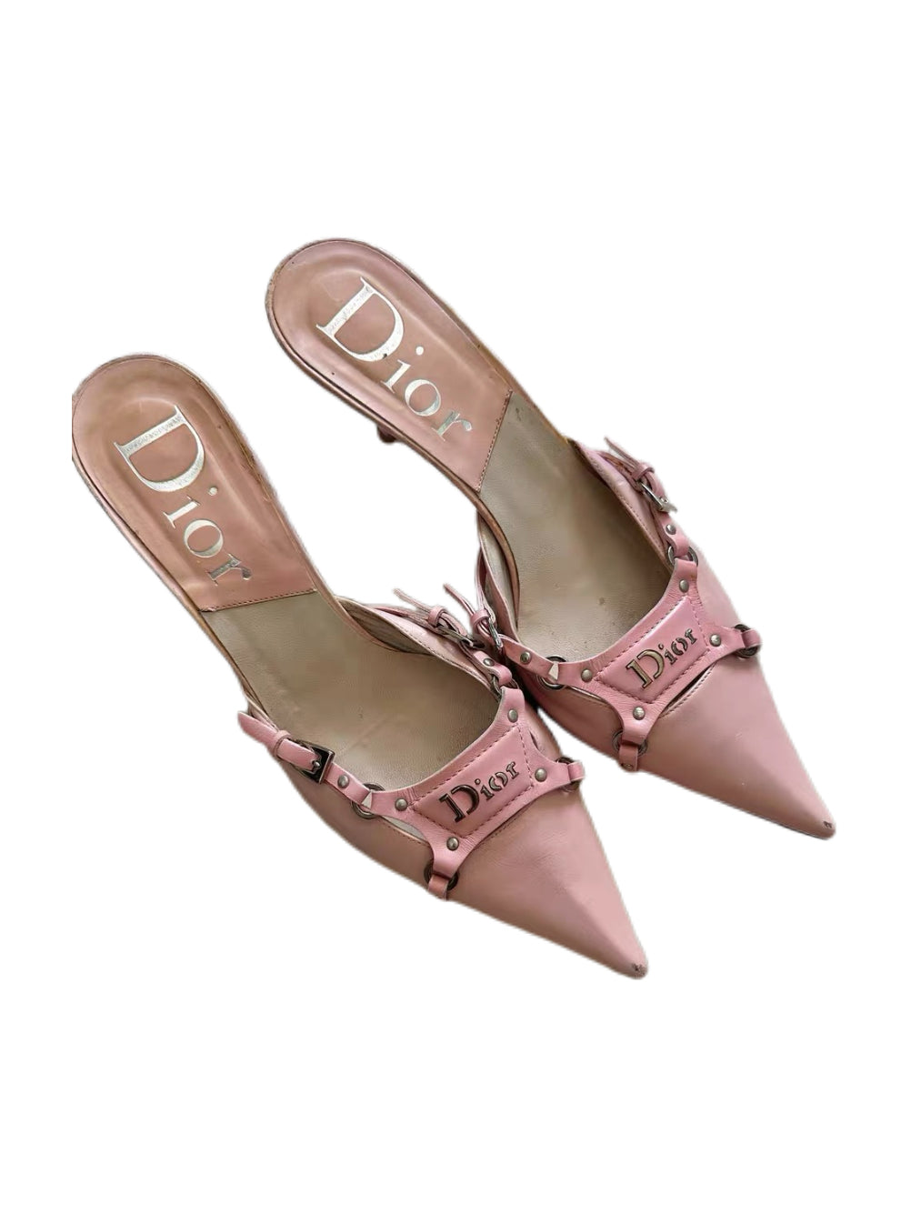 CHRISTIAN DIOR BY JOHN GALLIANO Rare Pink Punk Strappy Heels