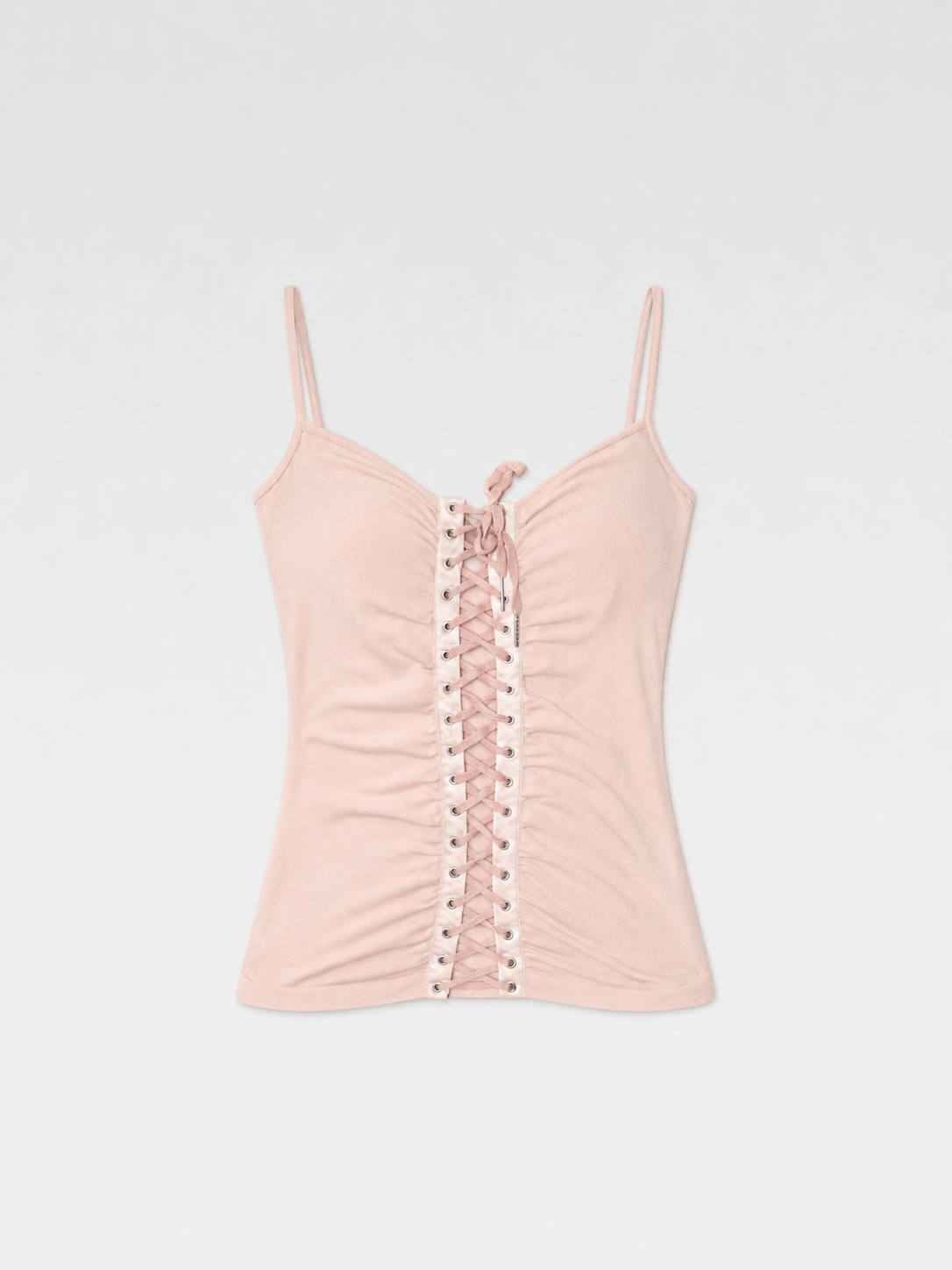 Dolce & Gabbana Lace-Up Corset-Front Jersey Top
