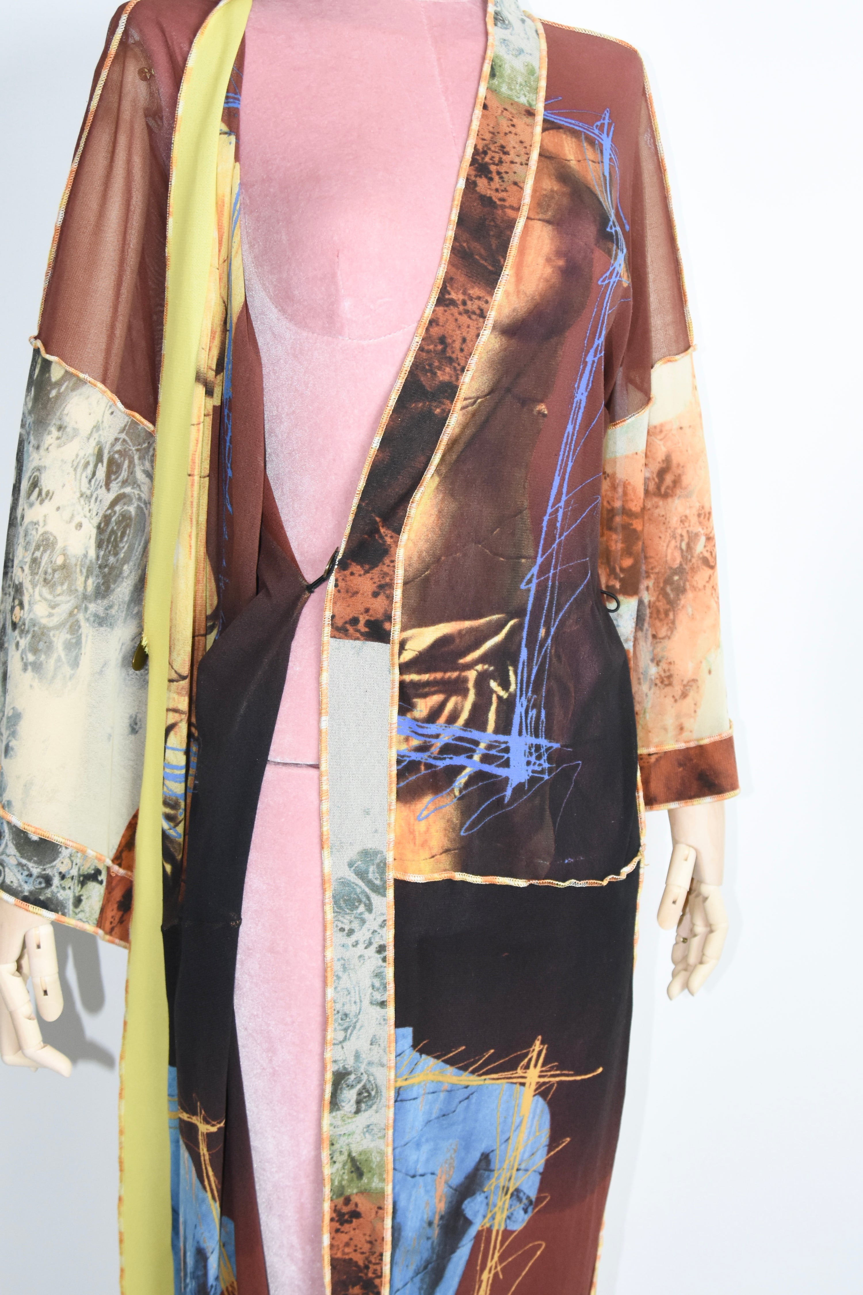 Jean Paul Gaultier F/W 1996 “Venus Sculpture” Sheer Mesh Kimono Robe
