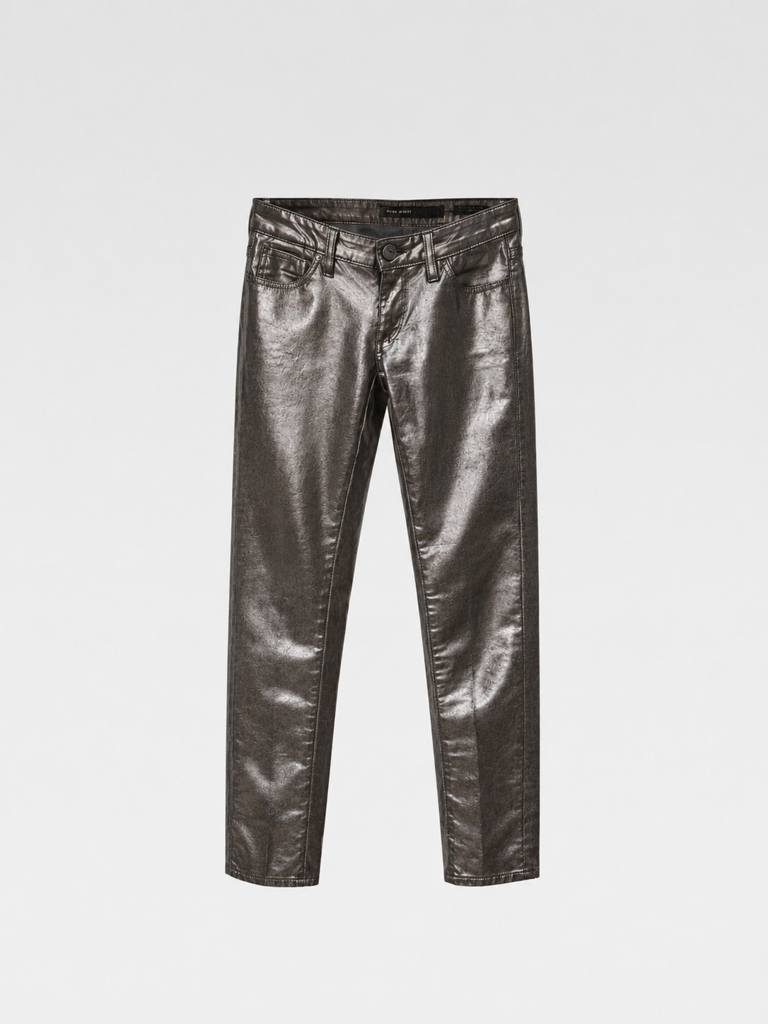 MISS SIXTY Metallic Silver Y2K Skinny Jeans