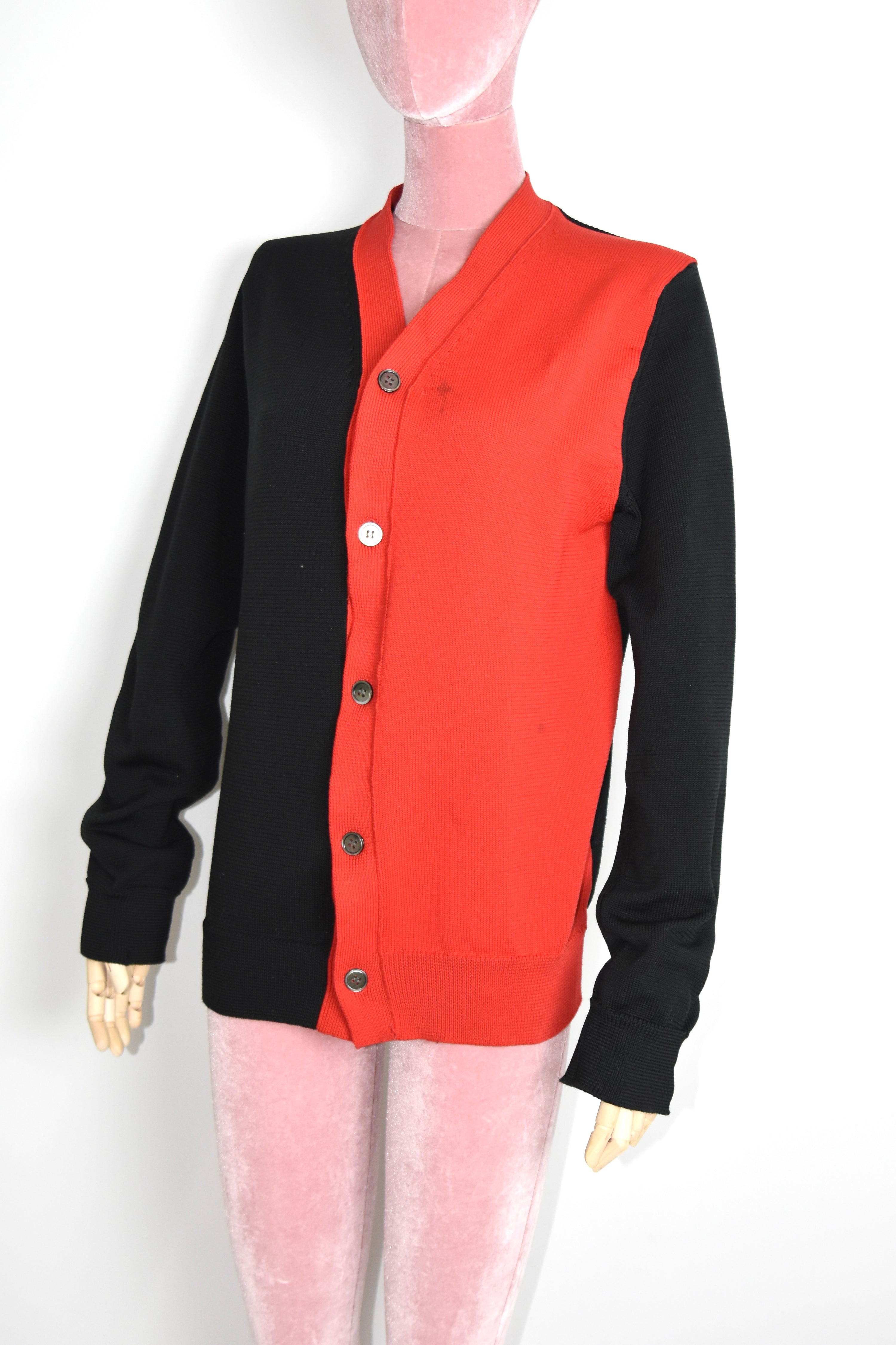 Comme des Garçons SHIRT Two-Tone Knit Cardigan