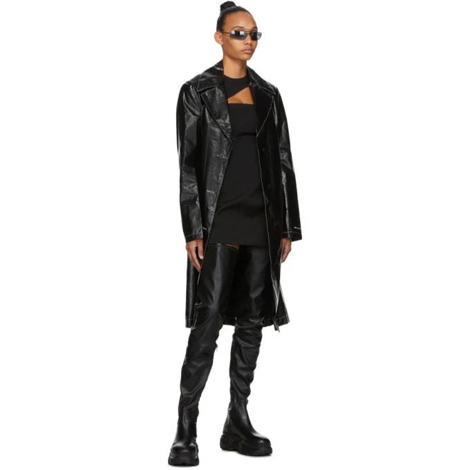 032c × Buffalo Leather Thigh-High Platform Boots – METAL 金