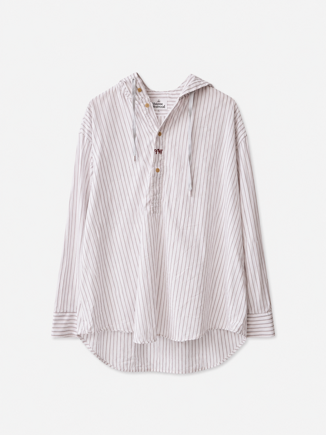 Vivienne Westwood Striped Oversized Hoodie Shirt