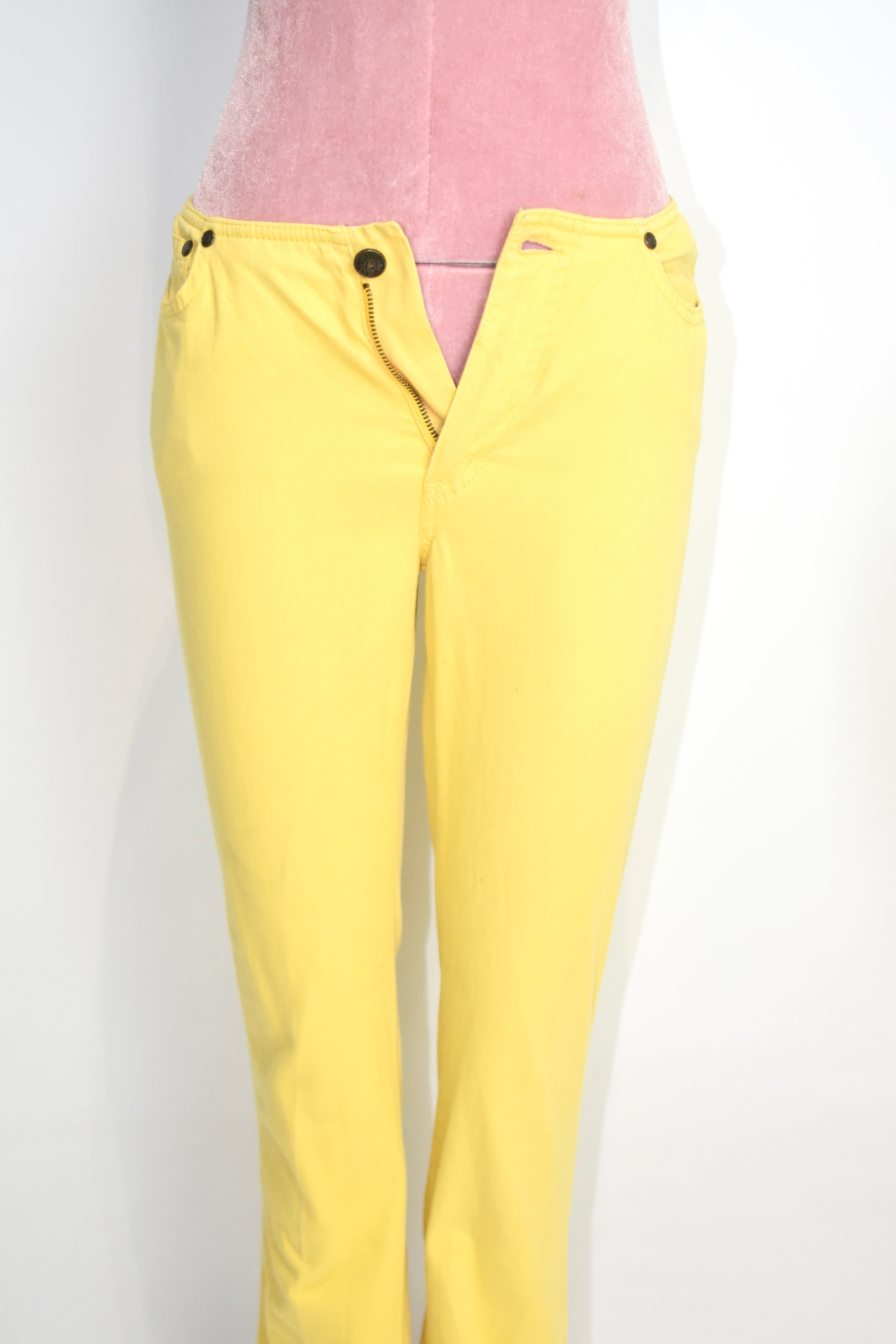 Moschino Jeans Yellow Peace Denim Pants