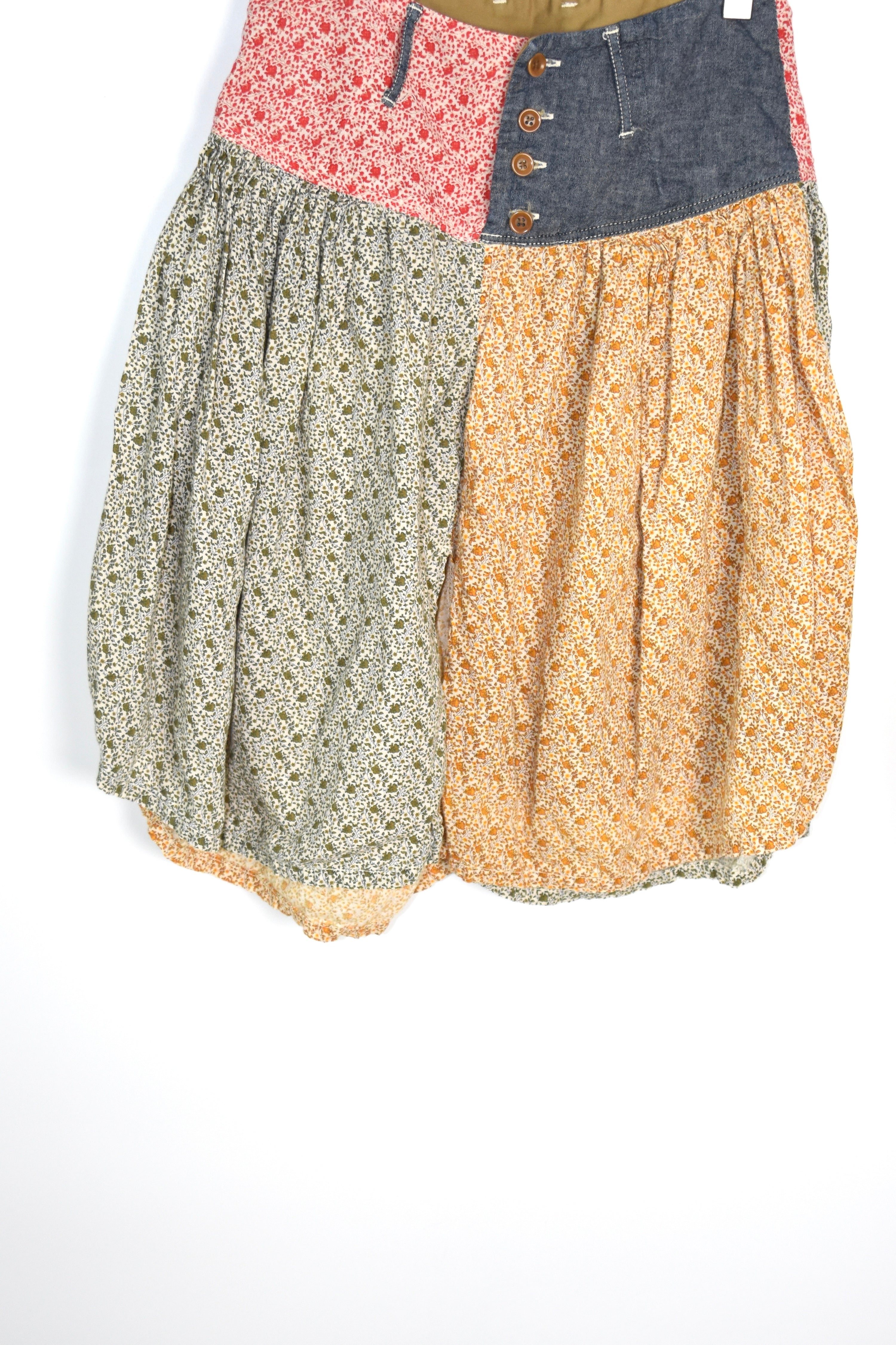 KAPITAL Patchwork Floral Balloon Shorts – Japanese Folk Patchwork Cotton Shorts