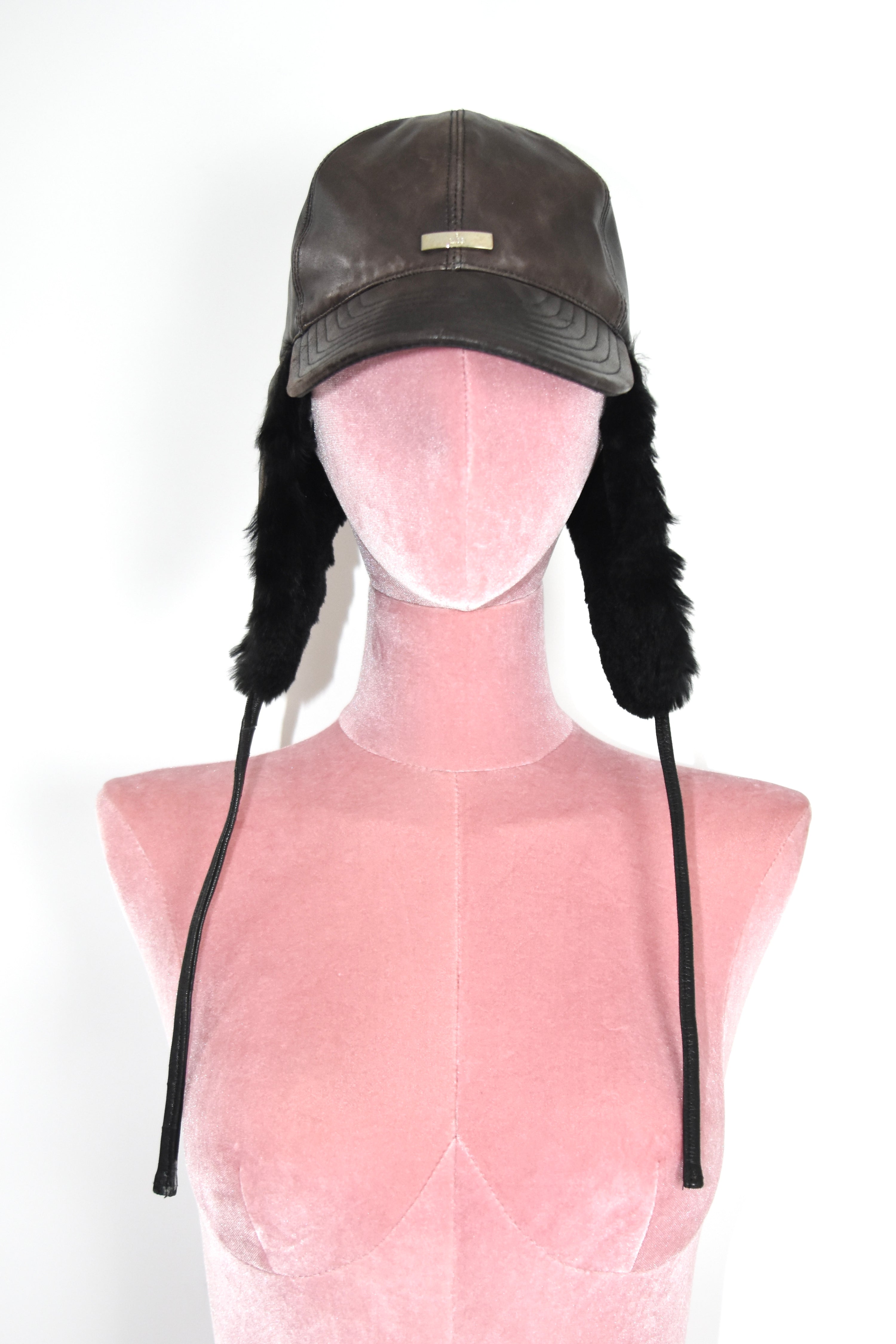 Gucci by Tom Ford Leather Ushanka Hat