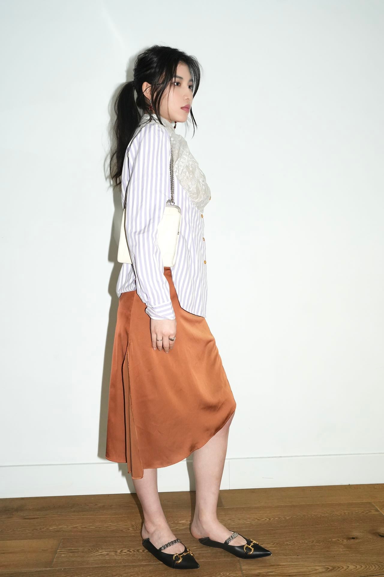 Vivienne Westwood Vintage Metallic Bib Striped Shirt