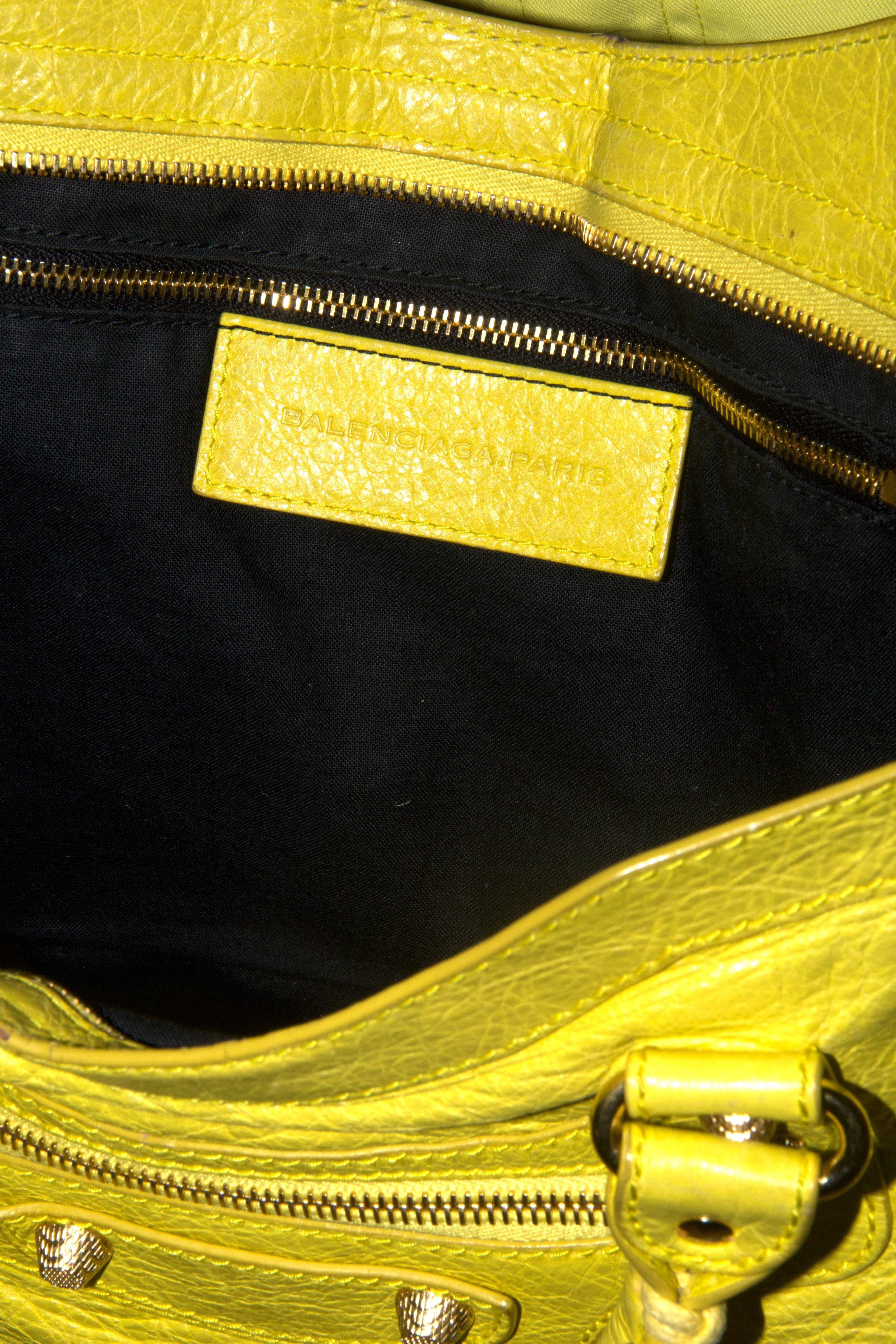 Balenciaga Bright Yellow Medium City Bag
