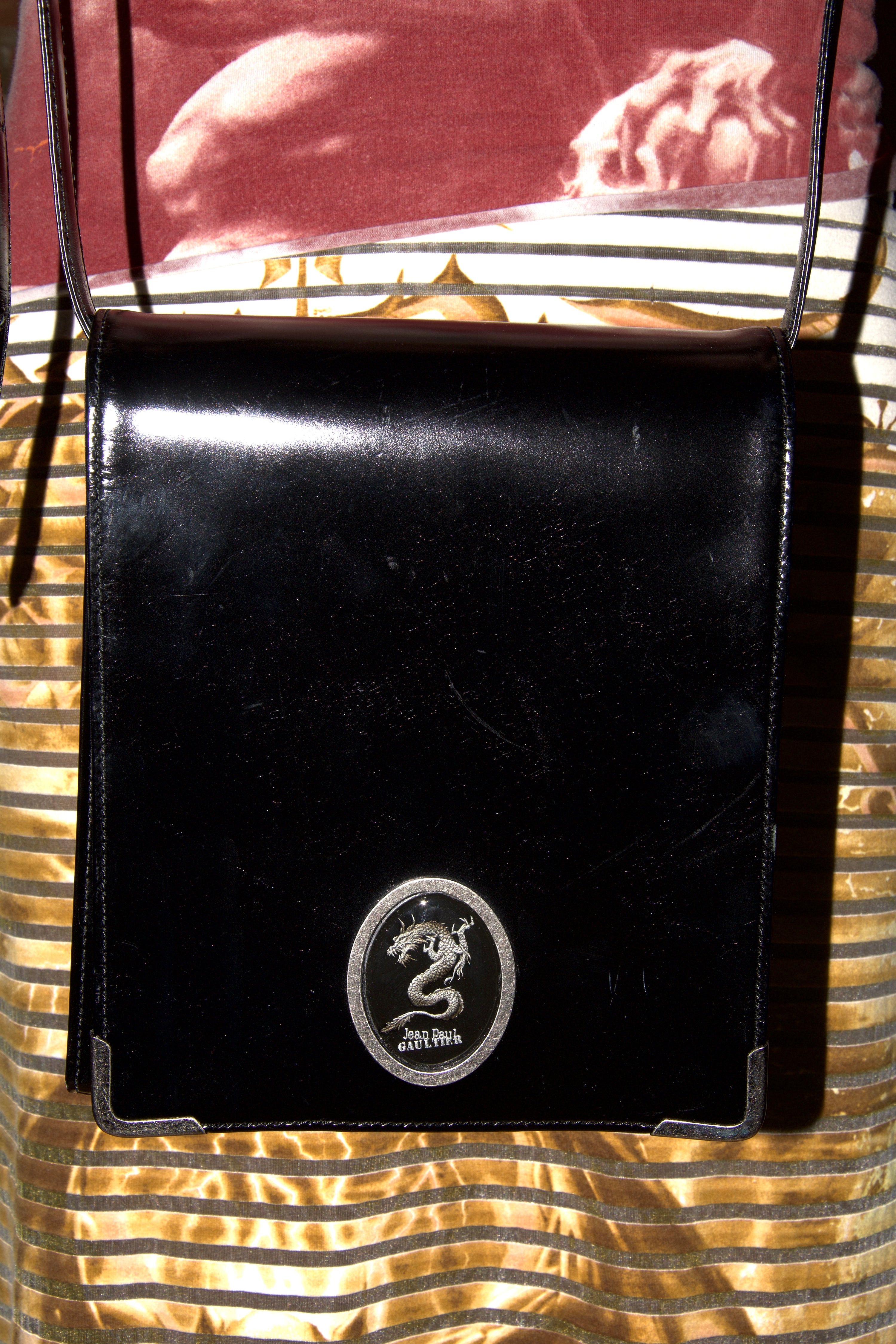 Jean Paul Gaultier Vintage Dragon Motif Crossbody Bag