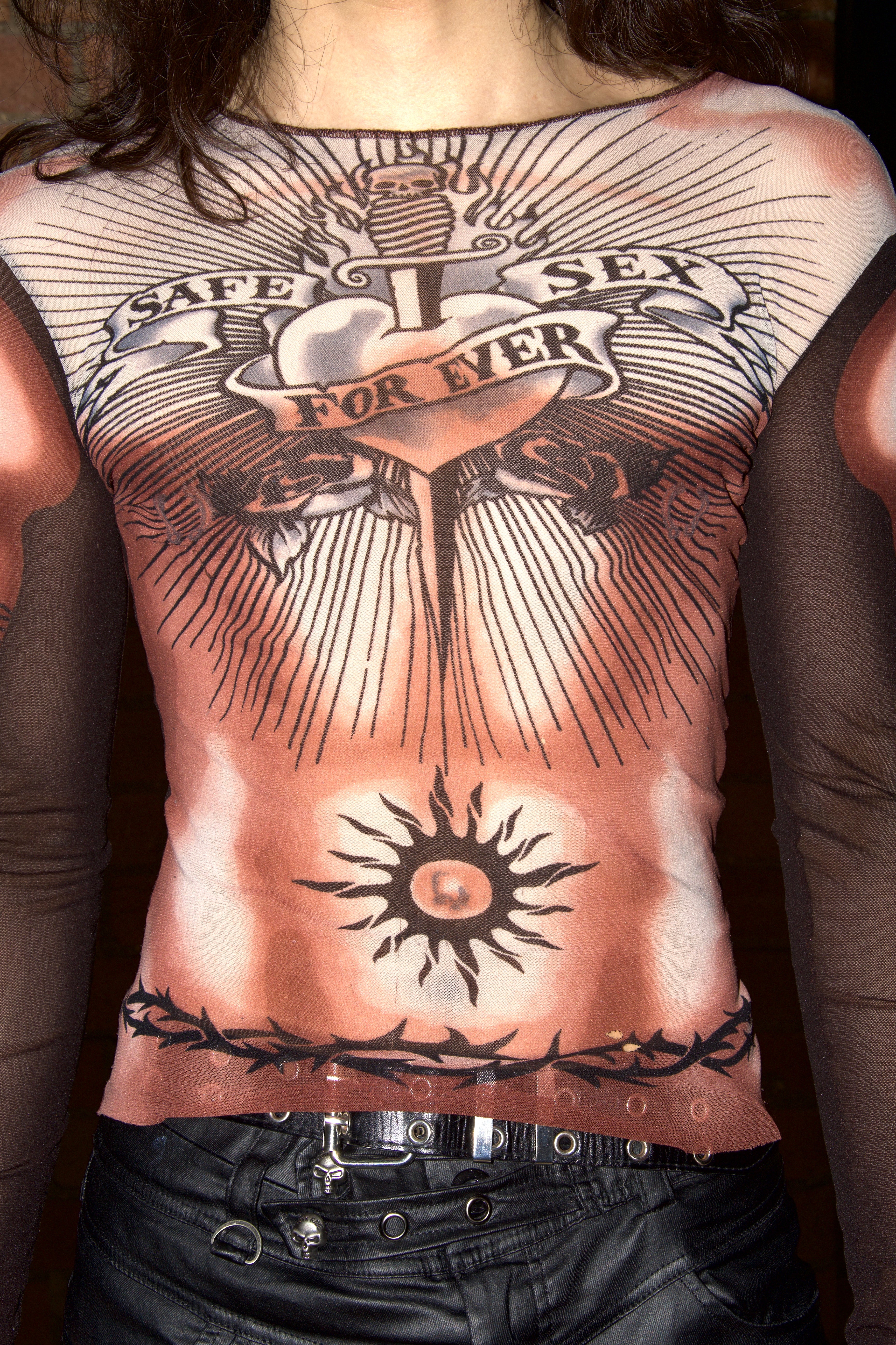 Jean Paul Gaultier S/S 1996 “Safe Sex Forever” Dragon Tattoo