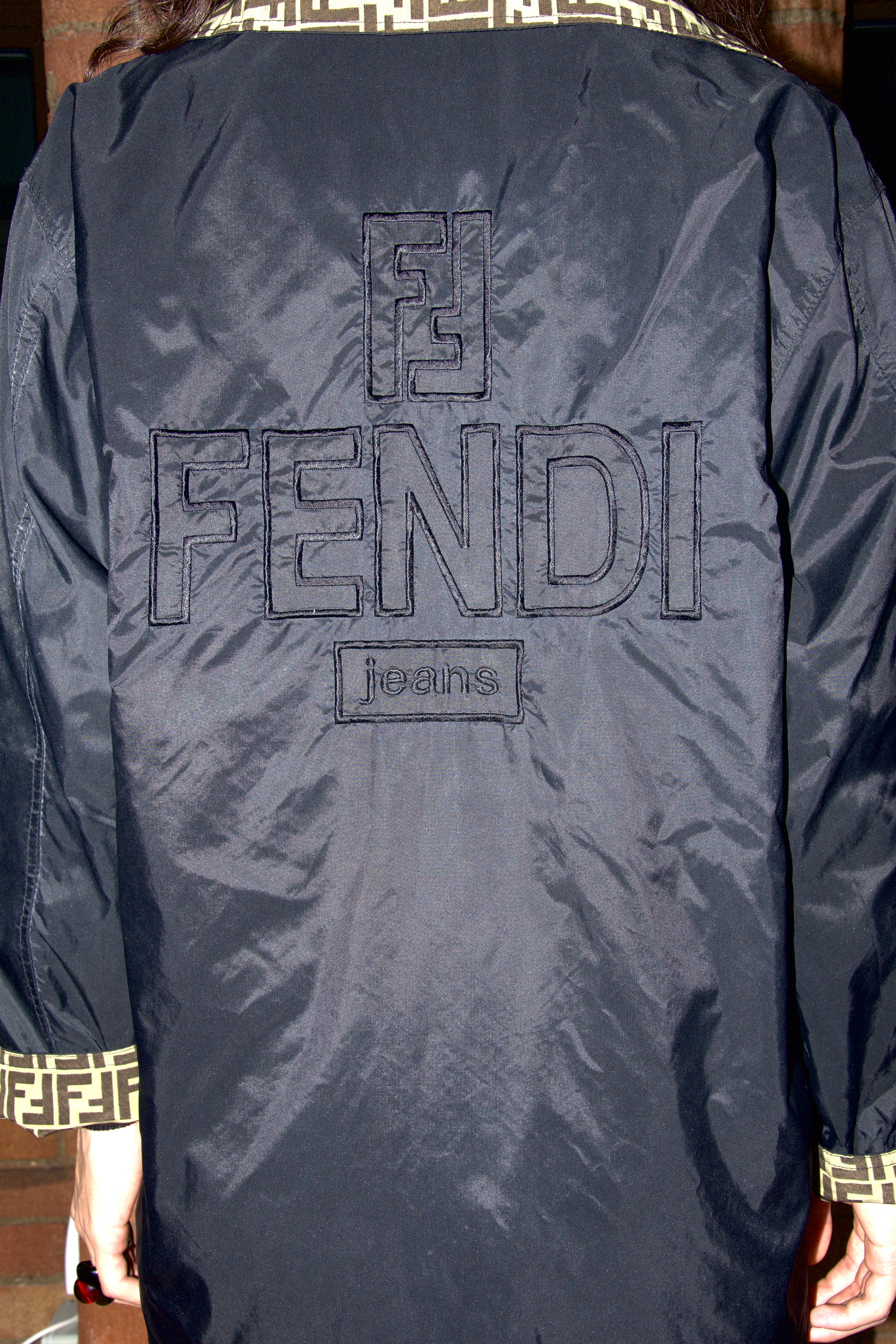 FENDI Reversible Monogram Windbreaker Jacket – METAL 金