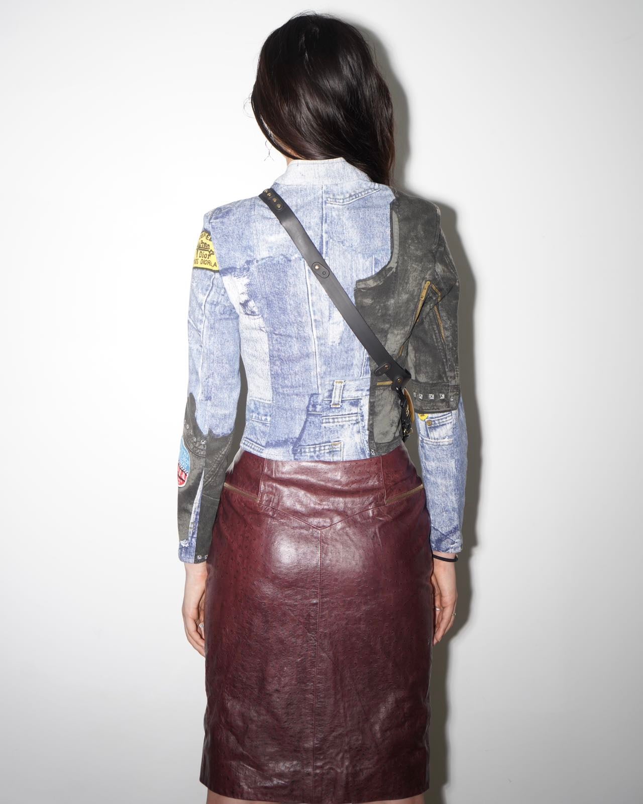 Christian Dior by John Galliano Trompe-l'œil Denim Print Jacket