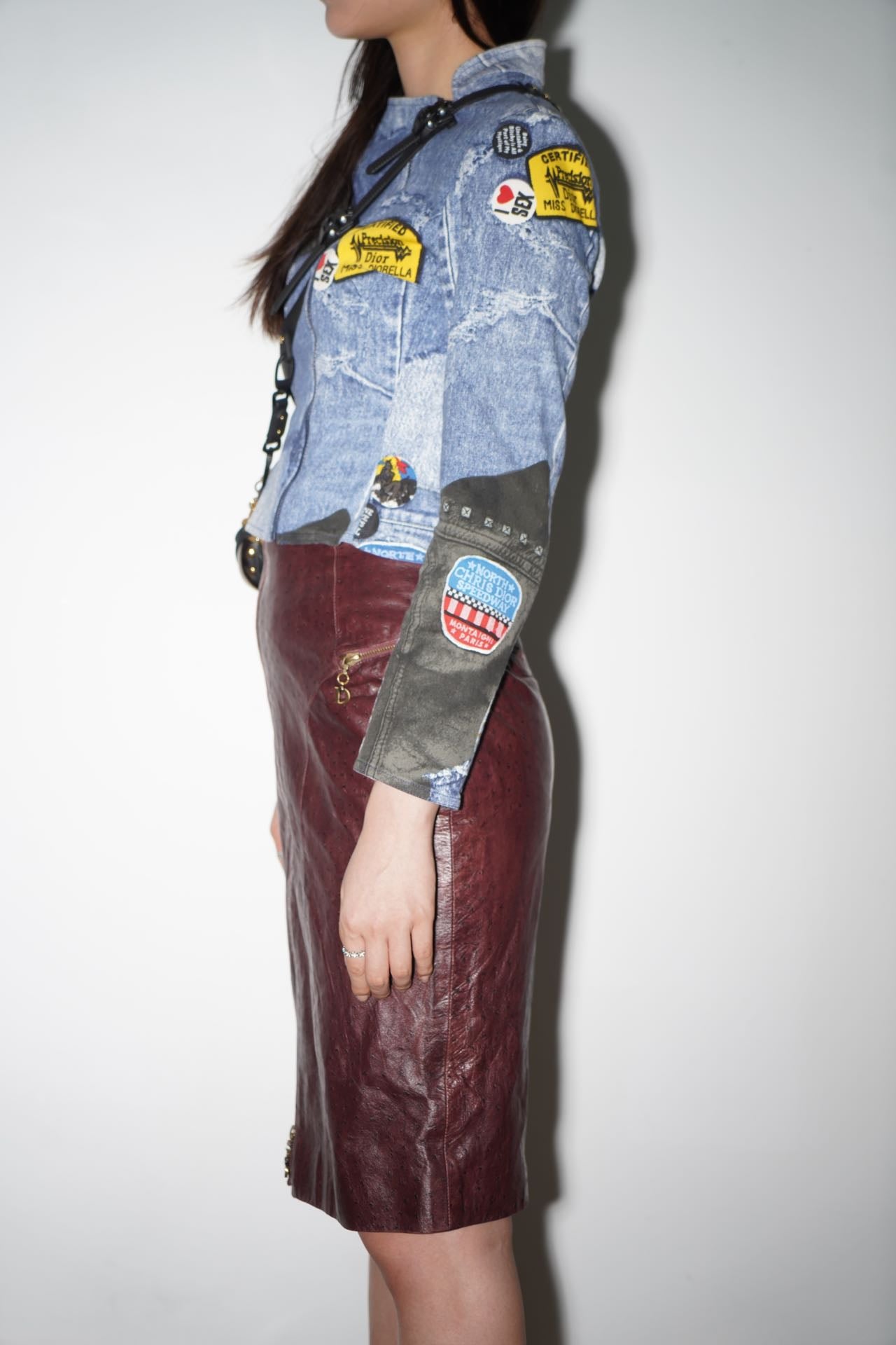 Christian Dior by John Galliano Trompe-l'œil Denim Print Jacket