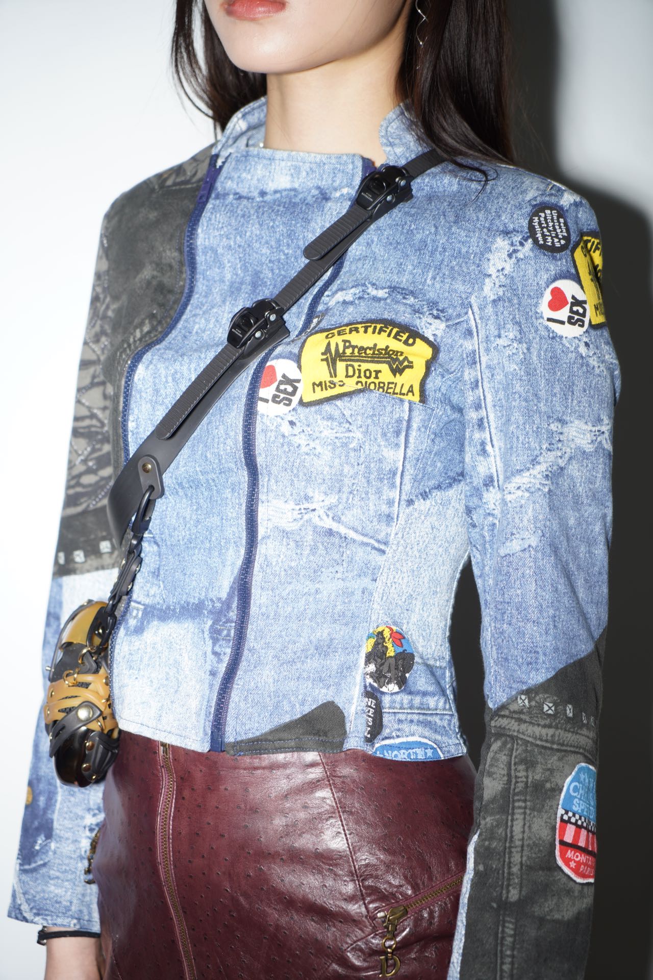 Christian Dior by John Galliano Trompe-l'œil Denim Print Jacket