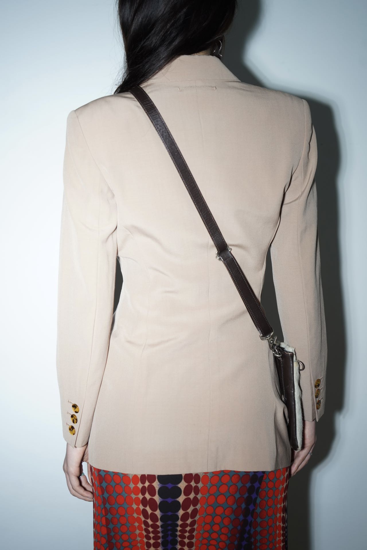 Jean Paul Gaultier Asymmetric Draped Blazer with Silver Pendant