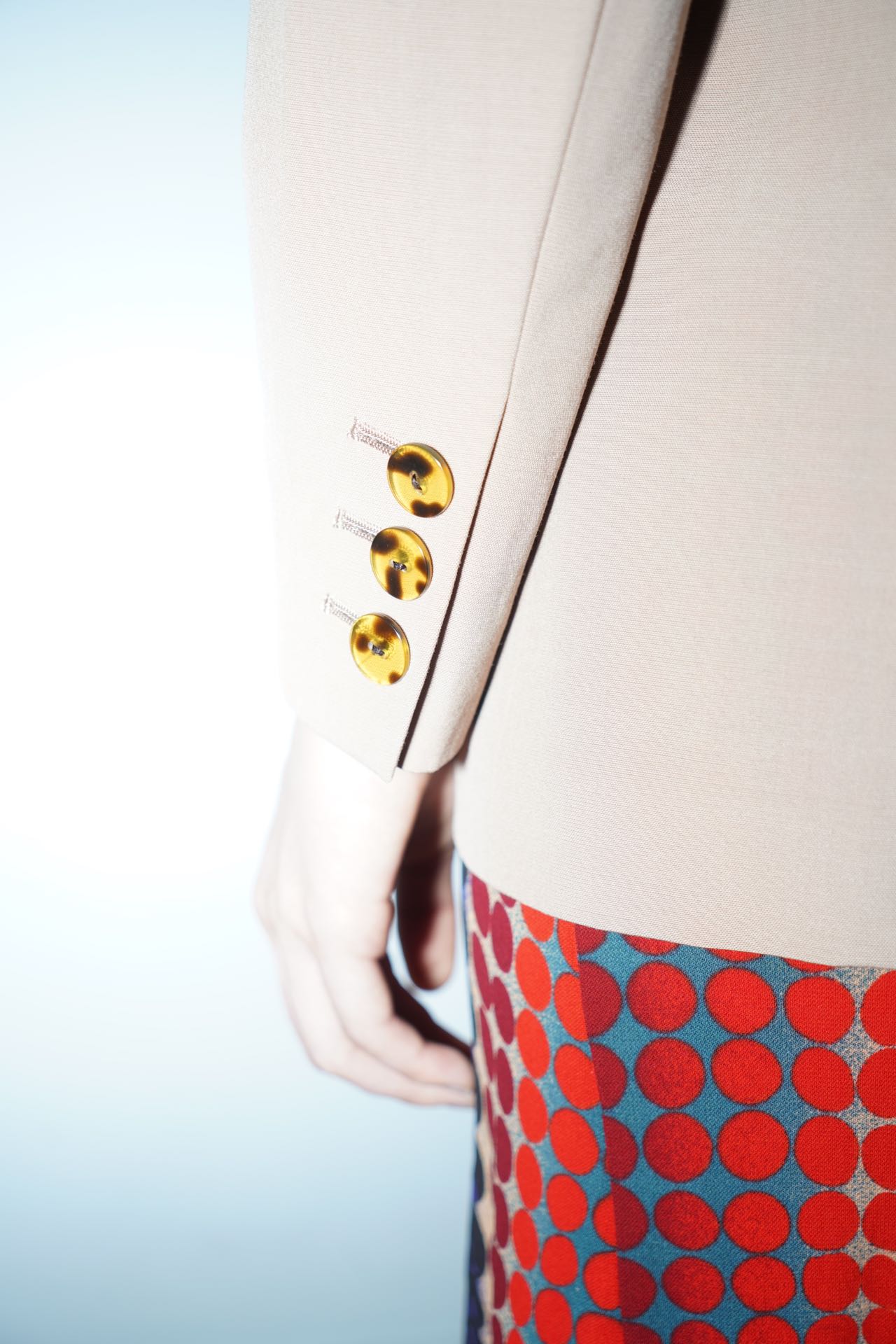 Jean Paul Gaultier Asymmetric Draped Blazer with Silver Pendant