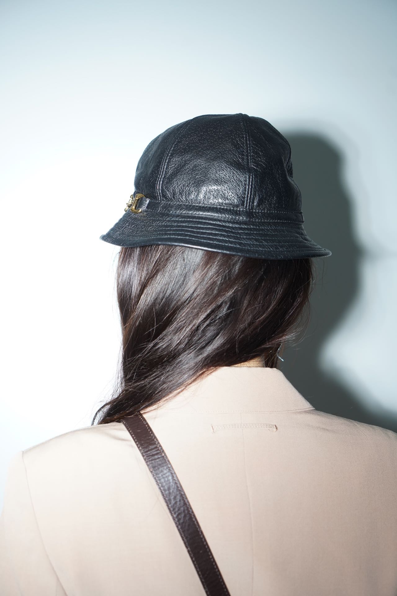 Gucci Horsebit Black Leather Hat