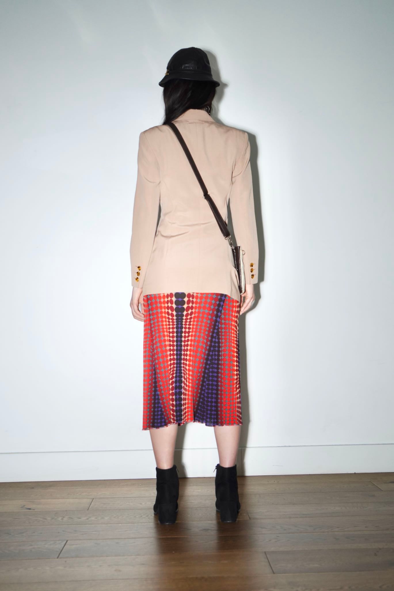 Jean Paul Gaultier Asymmetric Draped Blazer with Silver Pendant