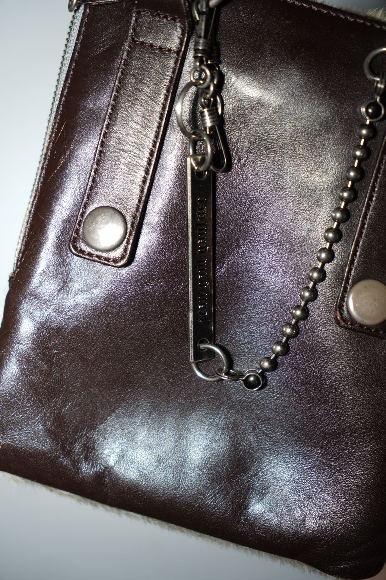 Jean Paul Gaultier Embossed Dragon Pony Hair Shoulder Bag