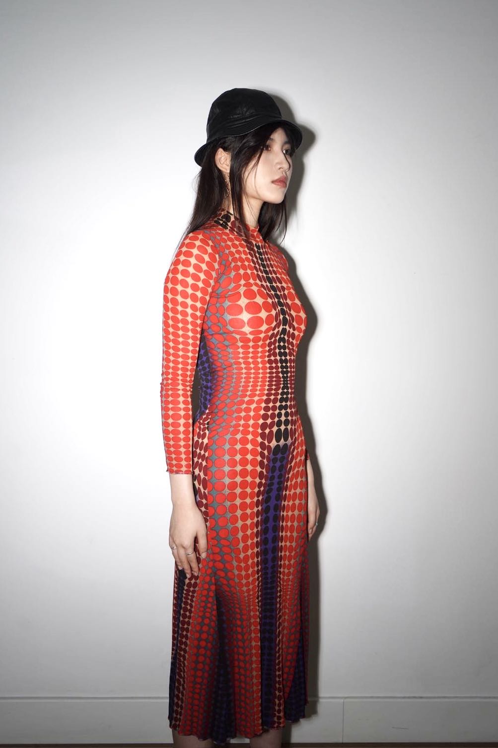 Jean Paul Gaultier S/S 1996 “Cyberdots” Optical Mesh Gown