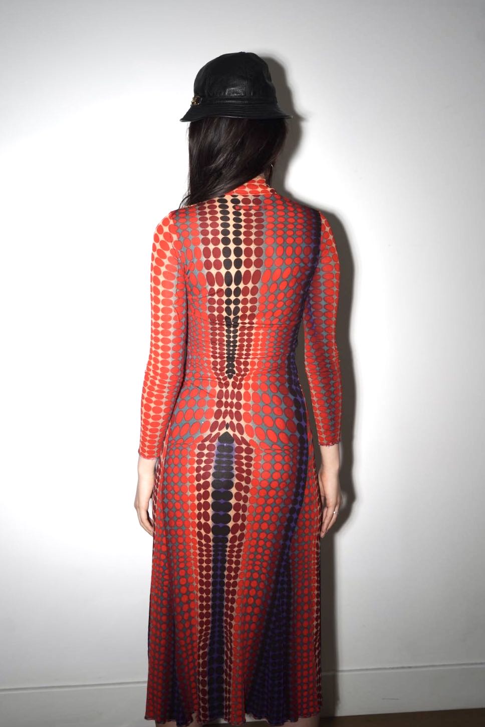 Jean Paul Gaultier S/S 1996 “Cyberdots” Optical Mesh Gown