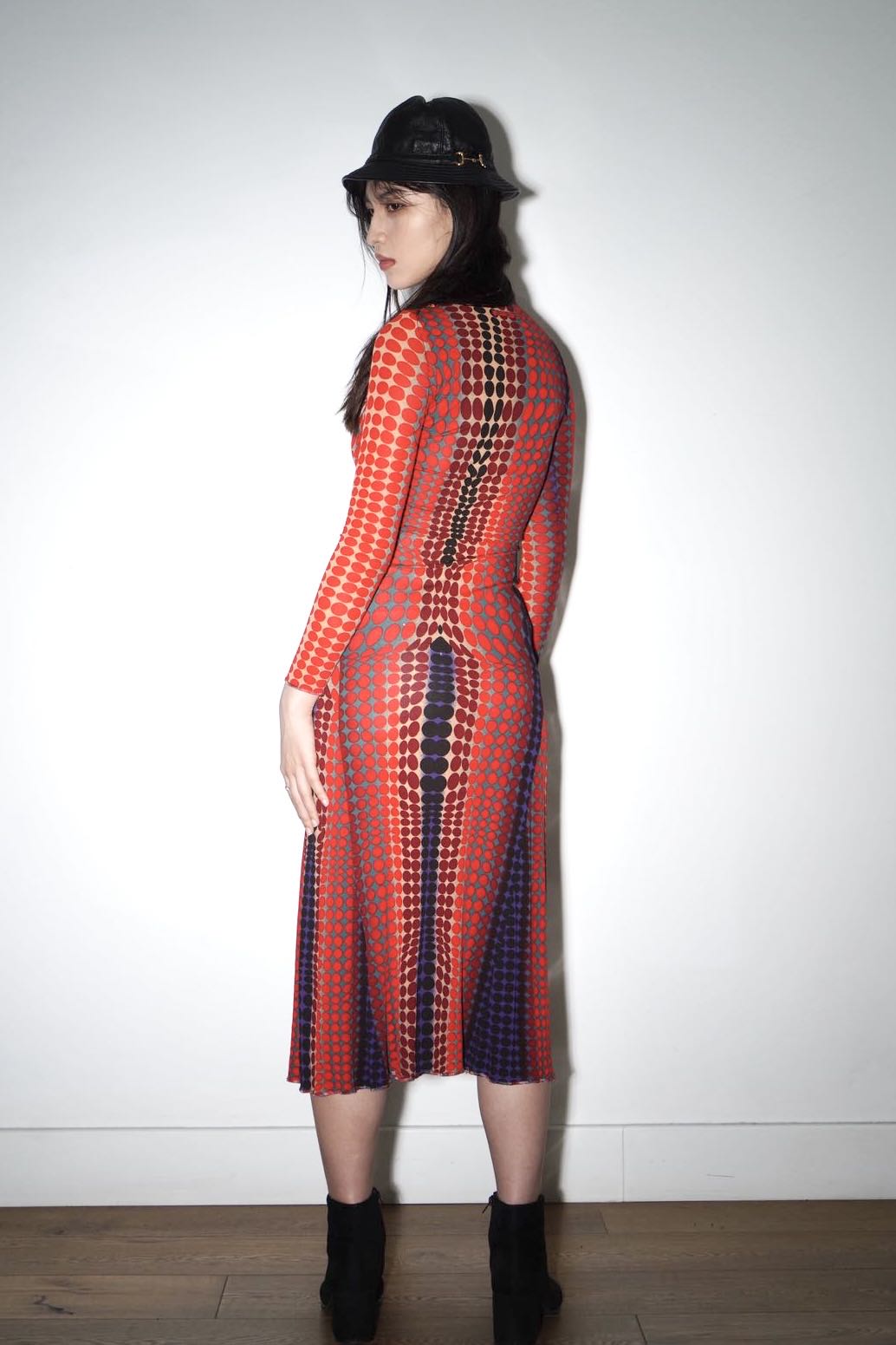 Jean Paul Gaultier S/S 1996 “Cyberdots” Optical Mesh Gown