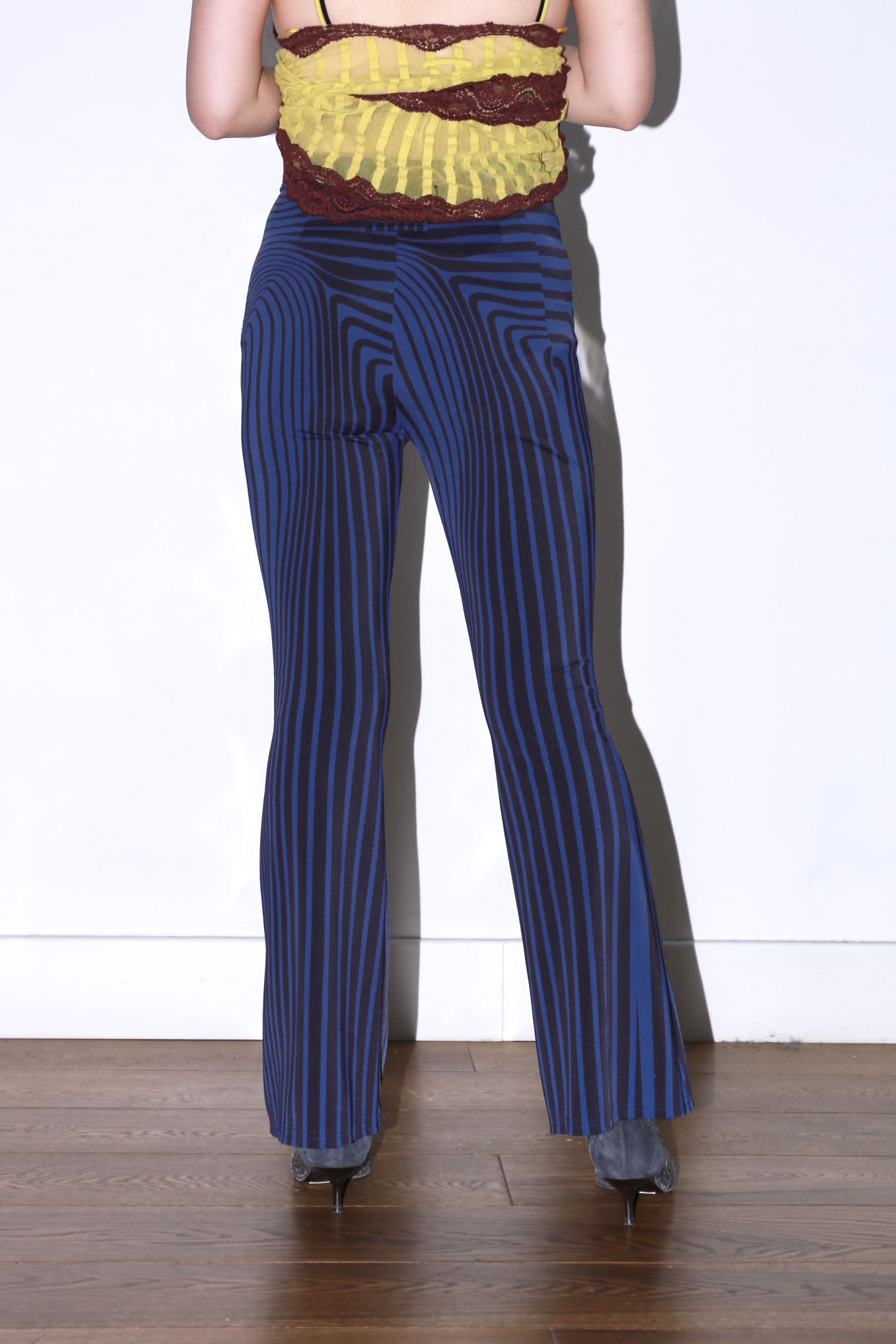 Jean Paul Gaultier S/S 1996 “Cyberbaba” Optical Illusion Flared Pants
